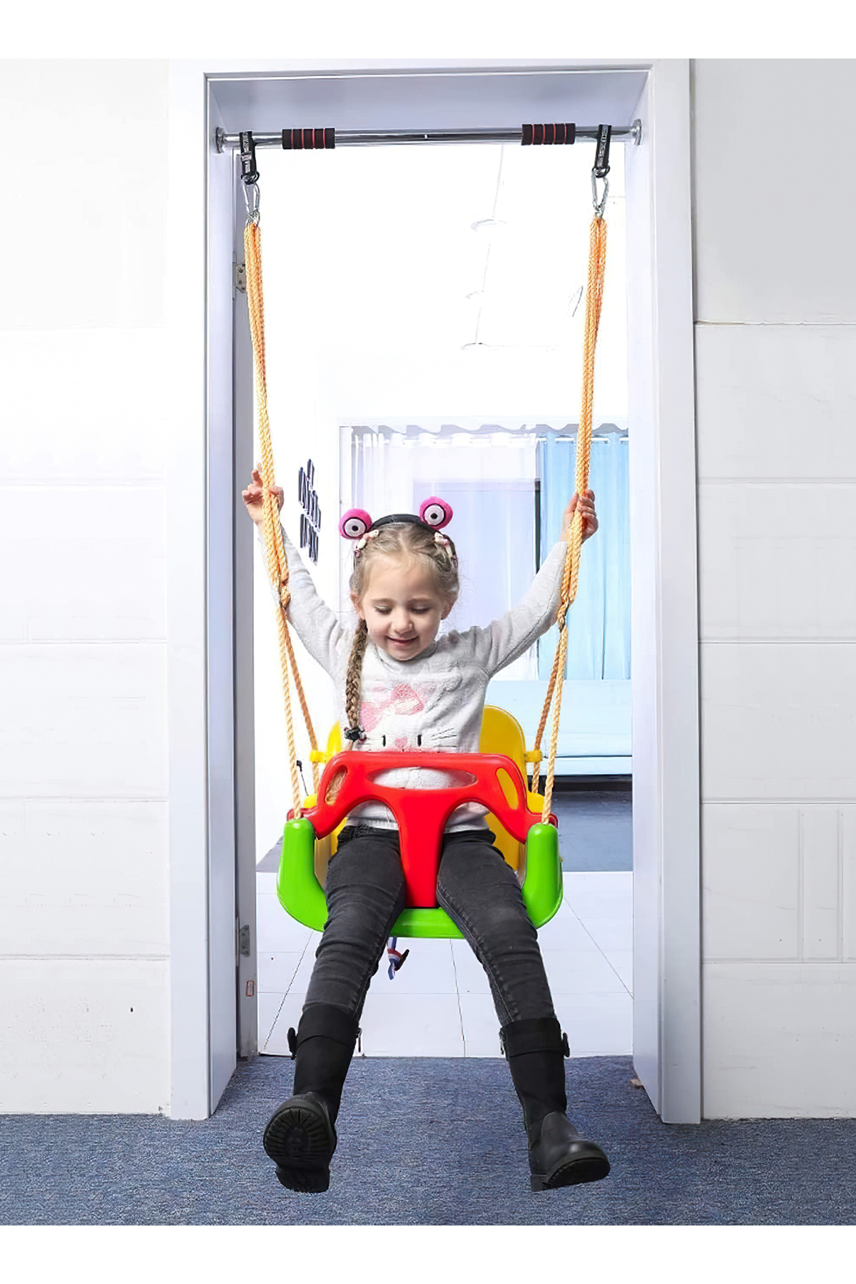 مقعد أرجوحة للأطفال 3 في 1 للاستخدام الداخلي والخارجي