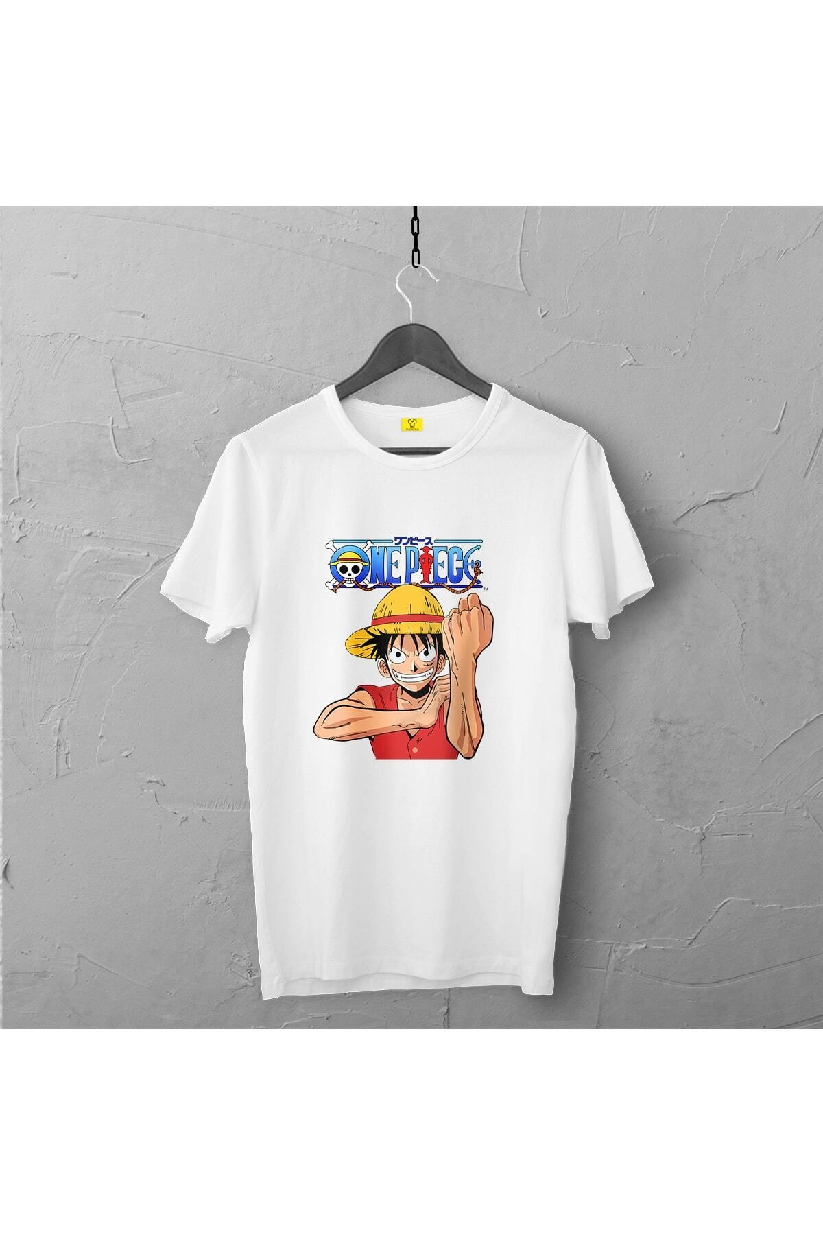 Pisa Art Monkey D. Luffy Tasarımlı Tshirt , Unisex Premium, Çatlama Solma Yapmaz / Anime