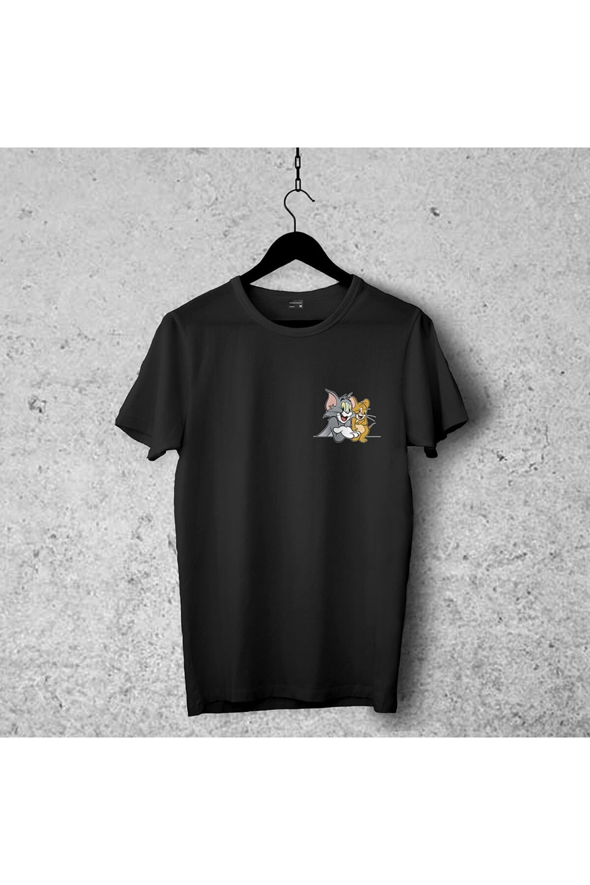 Pisa Art Tomy Ve Jerry Tasarımlı Tshirt 04, Unisex Premium,çatlama Solma Yapmaz Çizgili Kahramanlar