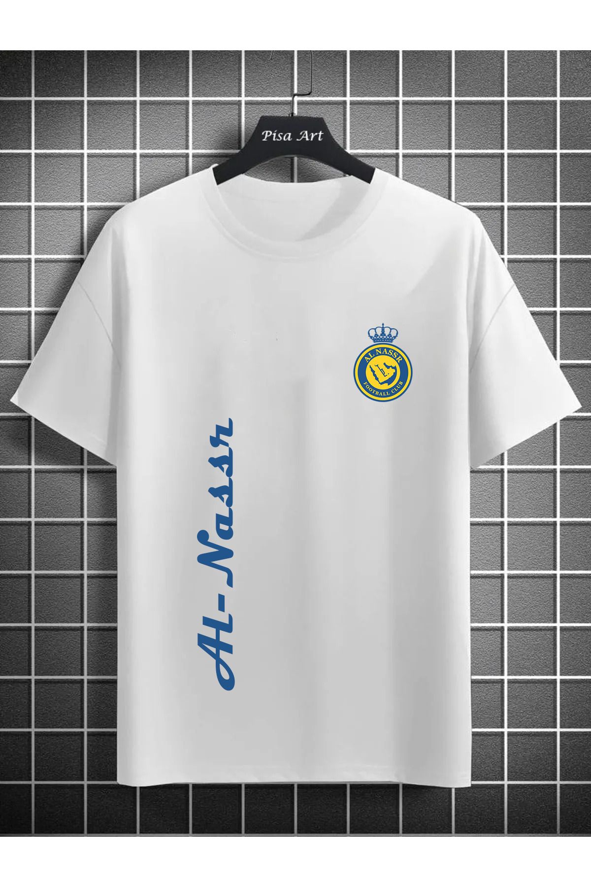 Pisa Art AL NASSR YAN YAZILI ÖZEL TASARIM UNISEX TARAFARTAR T-SHIRT