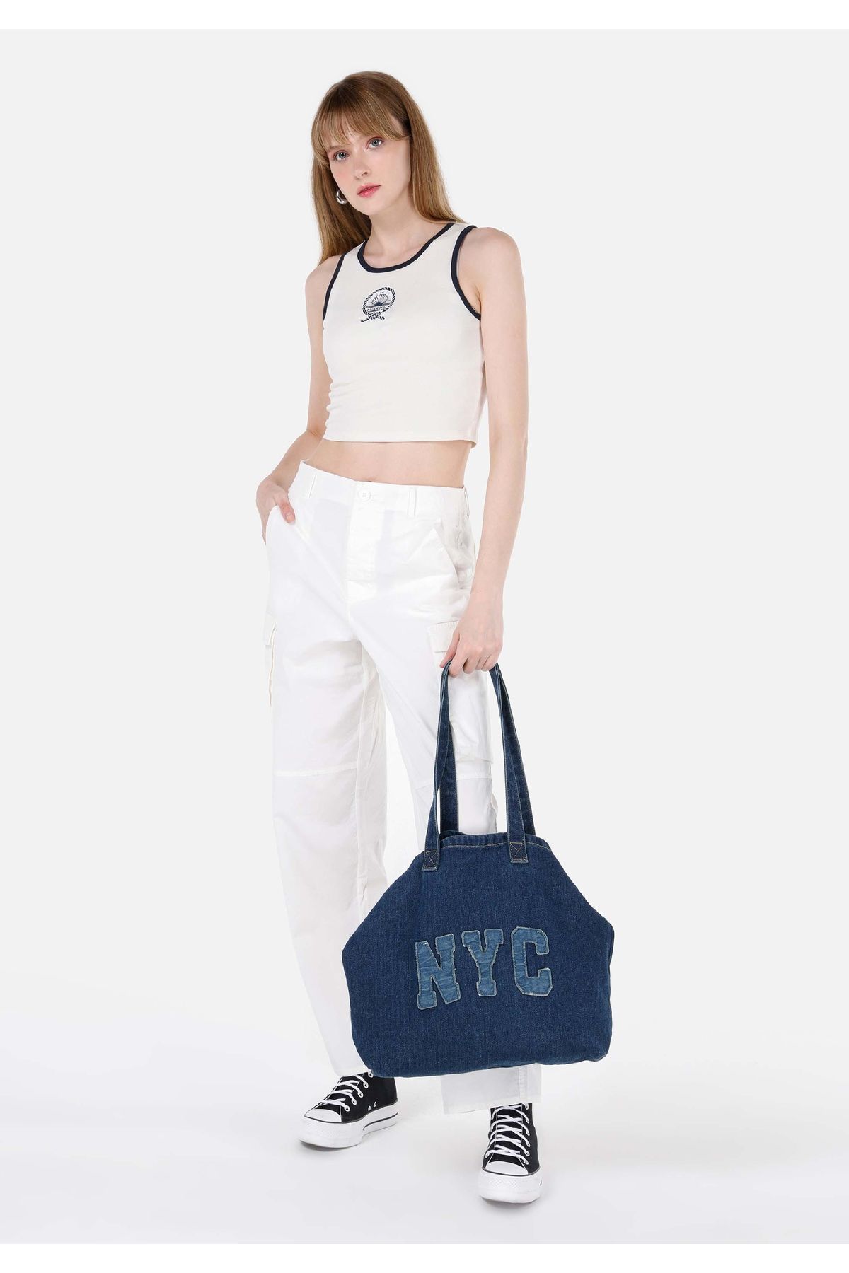 Colin's-Slim Fit Women's White Tank Top 3