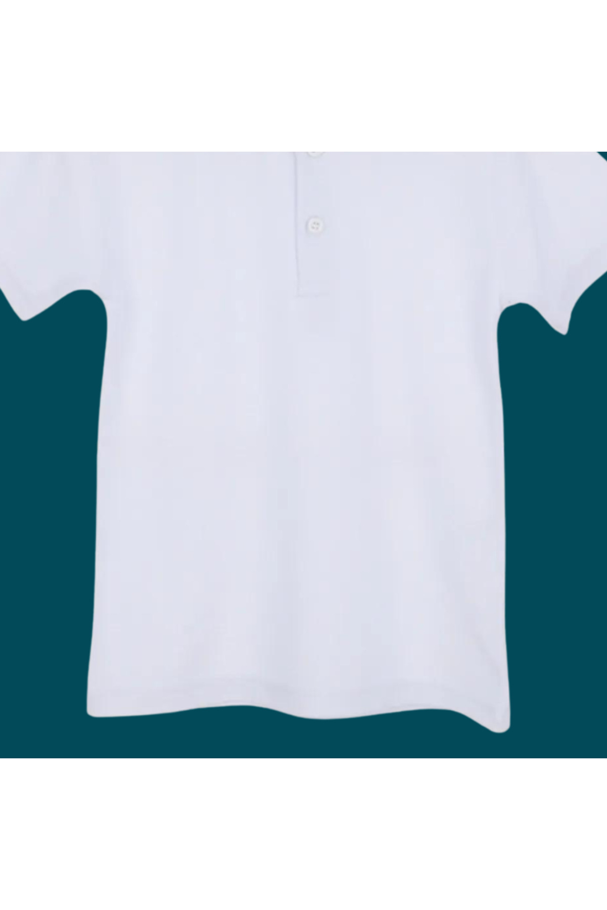edoy Erkek Okulluk T-sirt %100 Pamuk Mevsimlik Düz Beyaz Yakalı fotoğrafı 5 (önizleme)