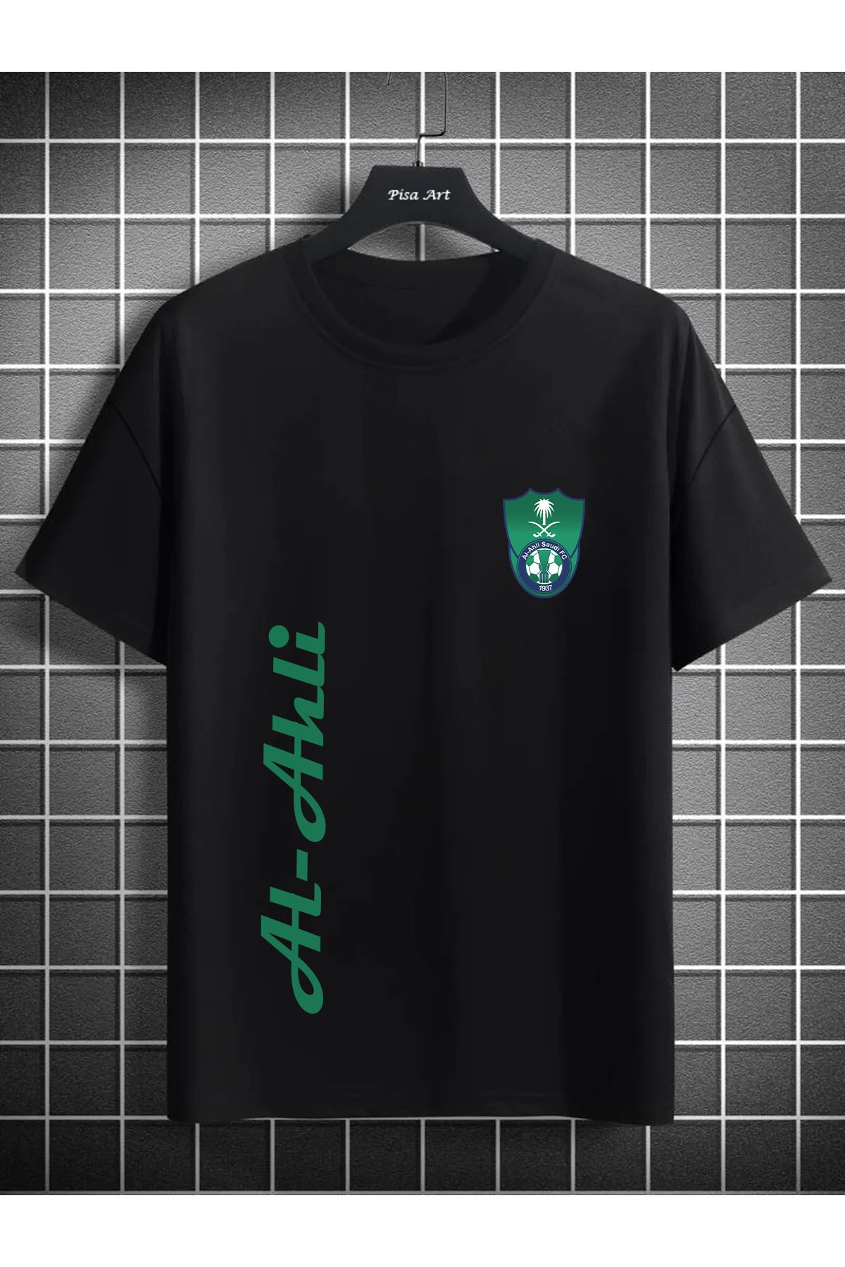 Pisa Art AL AHLİ YAN YAZILI ÖZEL TASARIM UNISEX TARAFARTAR T-SHIRT