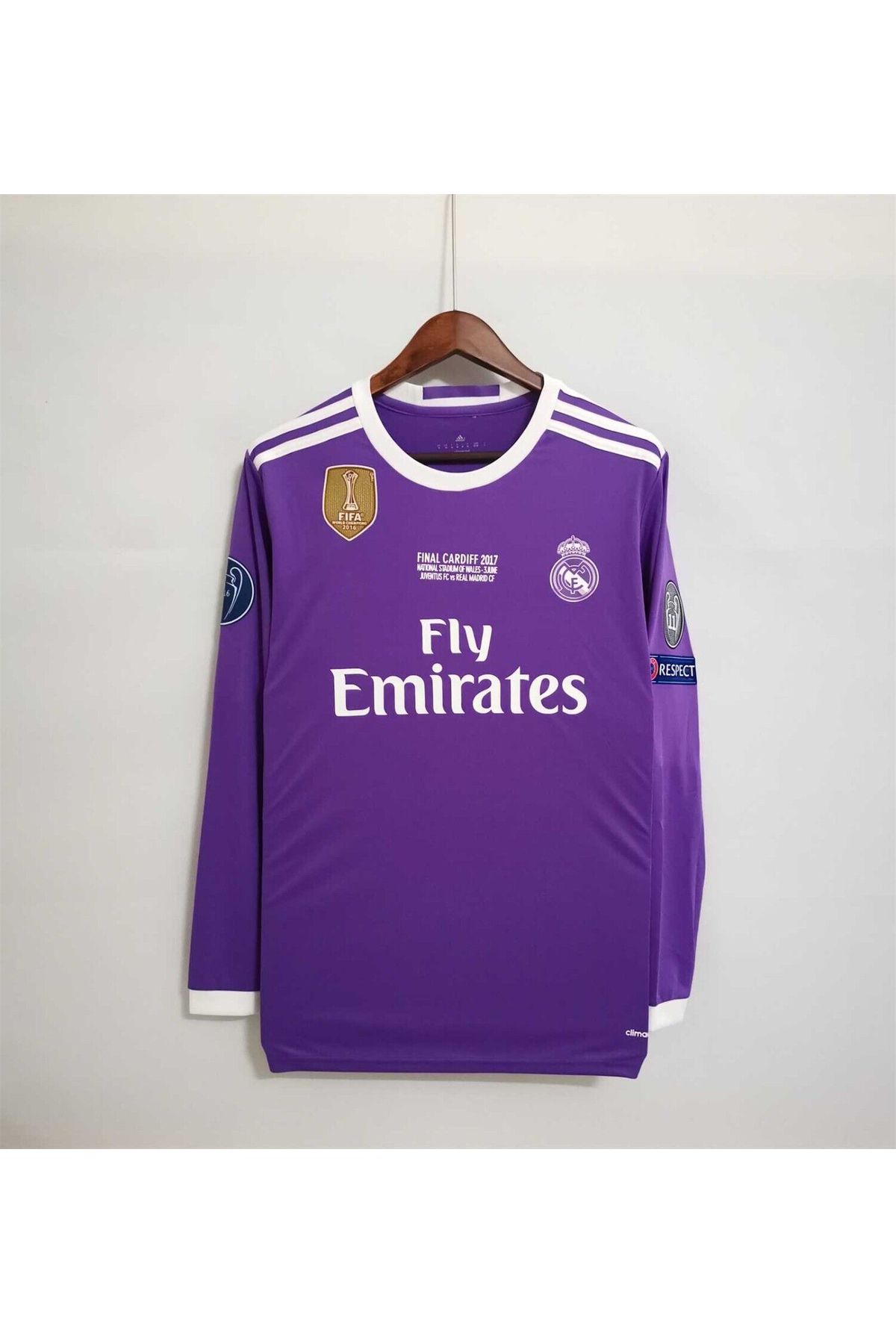 mage fusion Real.Madri.d C. Ronaldo 2017 Mor Uzun Kollu Yetişkin Futbol Forması