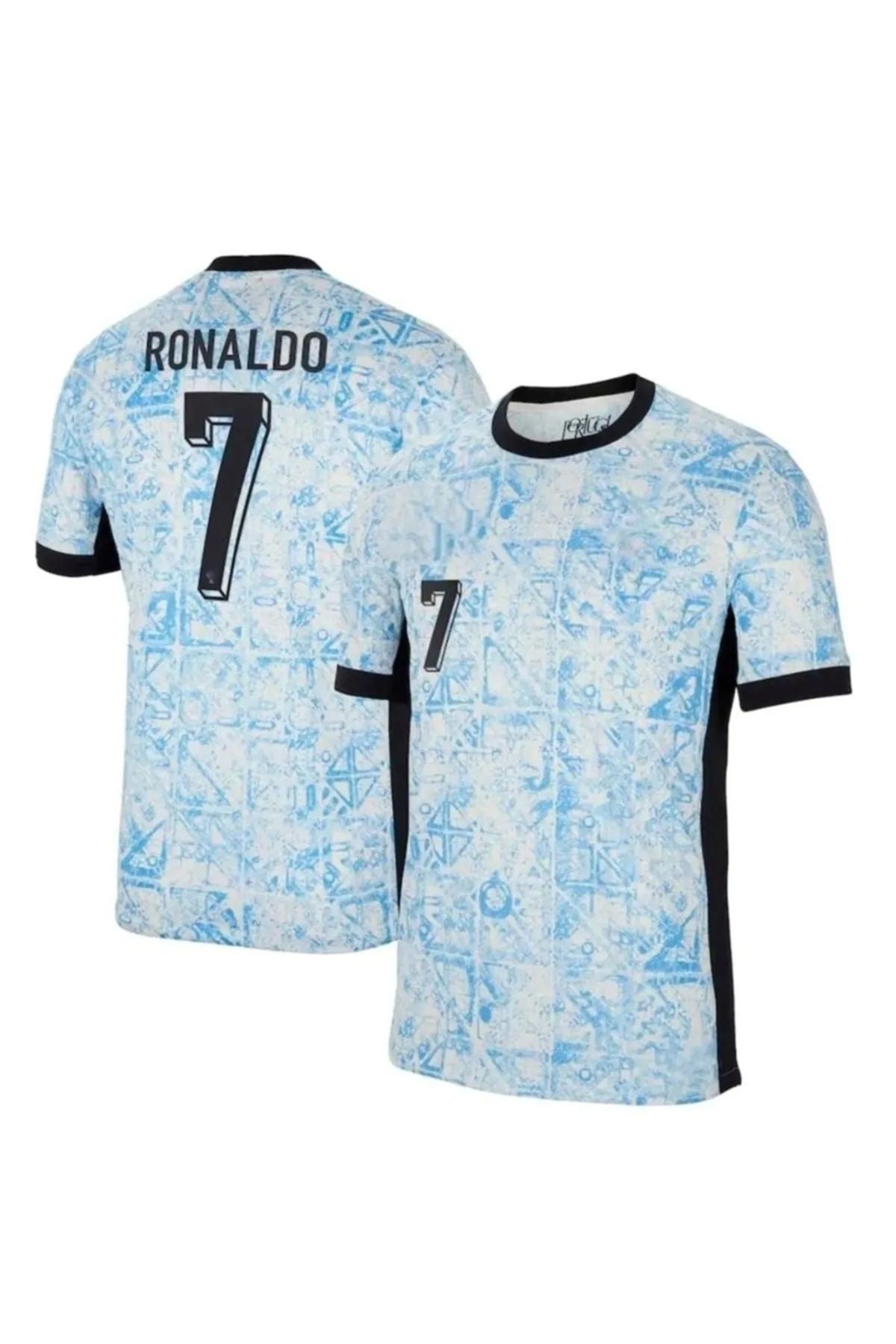 mage fusion Portekiz Milli Takım Ronaldo 24/25 Sezon Futbol Yetişkin Forması (Kar Desenli)
