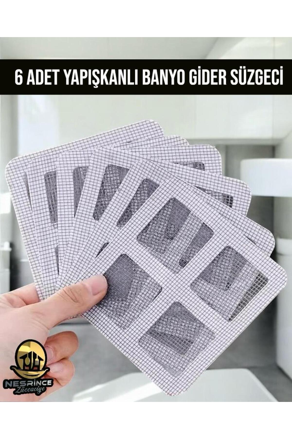 Home Yeni Nesil Kendinden Yapışkanlı Pislik Tutucu Banyo - Mutfak Gider Filtresi (6 Adet)