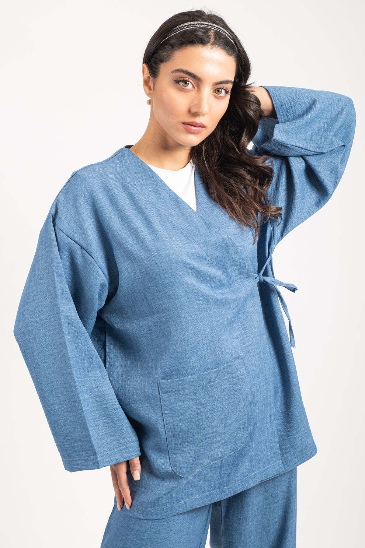 Hatun Atila-Women's Yanka Suit Indigo 8746 Pocket Nomination Quick Lacing 3