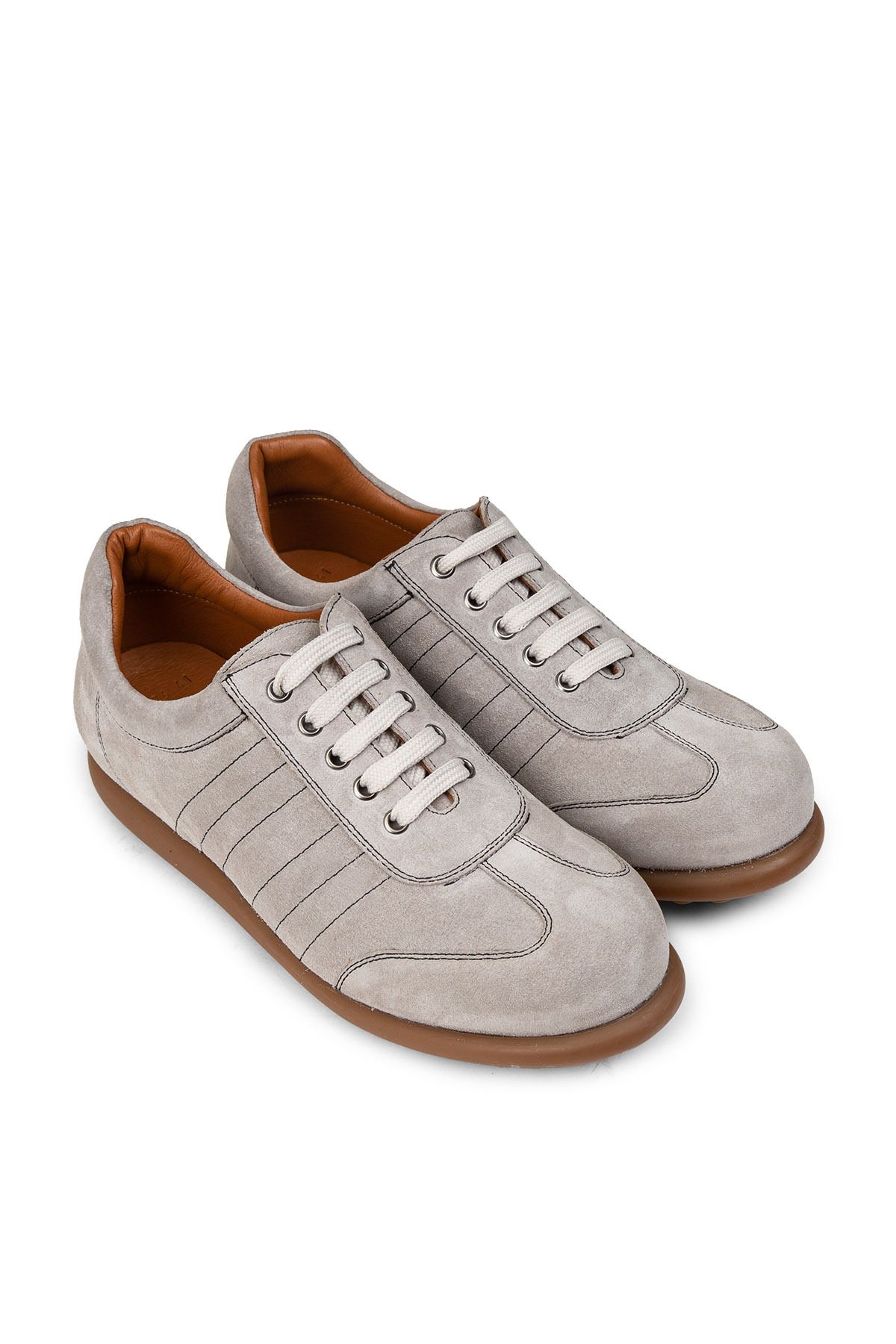 Deery-Pantofi casual gri din piele intoarsa pentru barbati 4