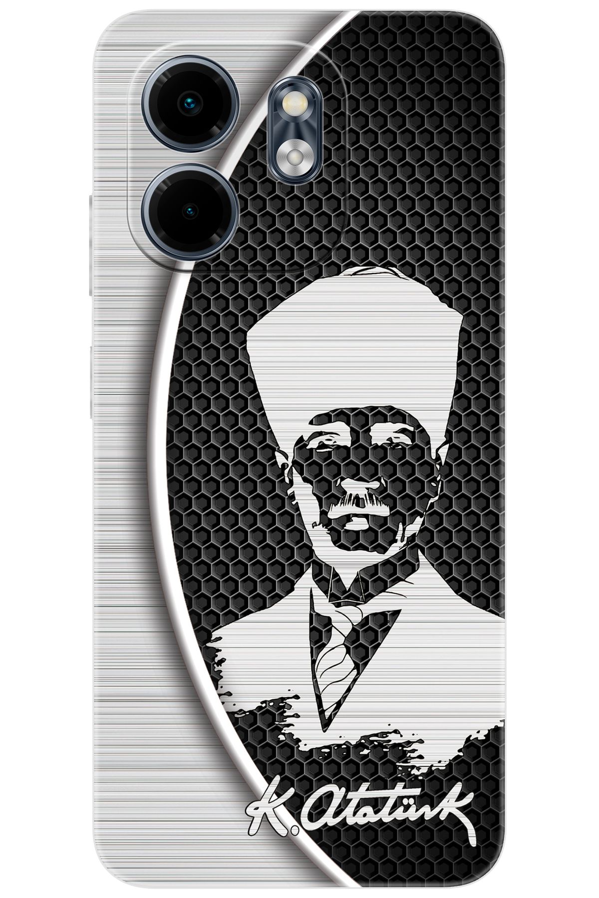 Ceppare iNfinix Smart 9 (X6532) Uyumlu Kılıf Desen Baskılı Silikon Atatürk Tasarım STK:398 CP-6thQgbp