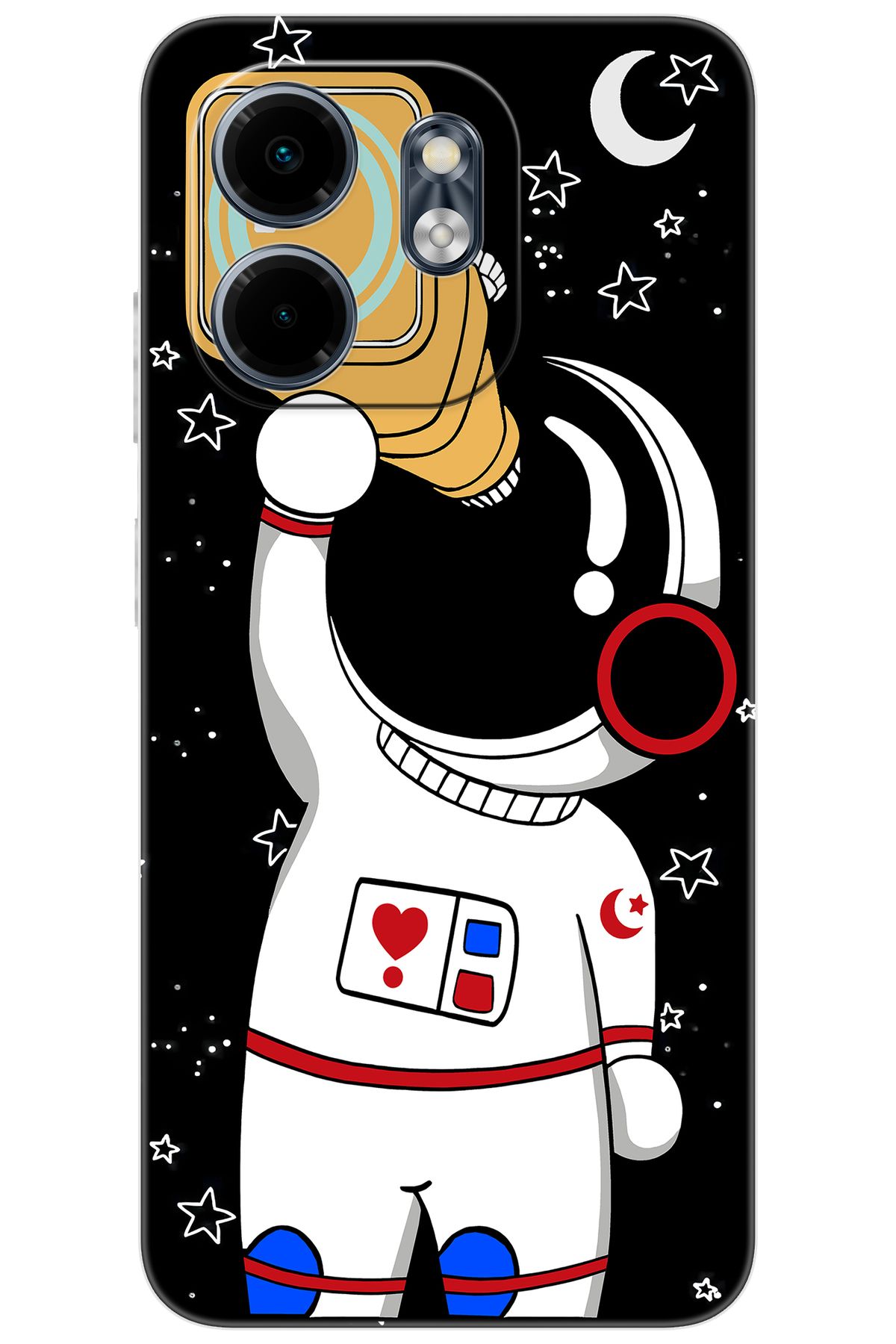 Ceppare iNfinix Smart 9 (X6532) Uyumlu Kılıf Desen Baskı Silikon Sevimli Astronot Serisi STK:100 CP-JBll380