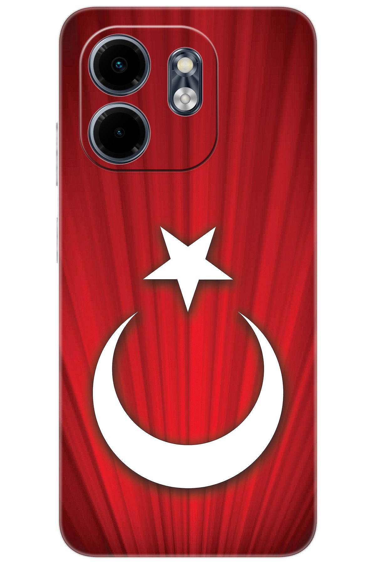 Ceppare iNfinix Smart 9 (X6532) Uyumlu Kılıf Desen Baskılı Silikon Türk Bayrağı Tasarım STK:382 CP-3r4VAkT