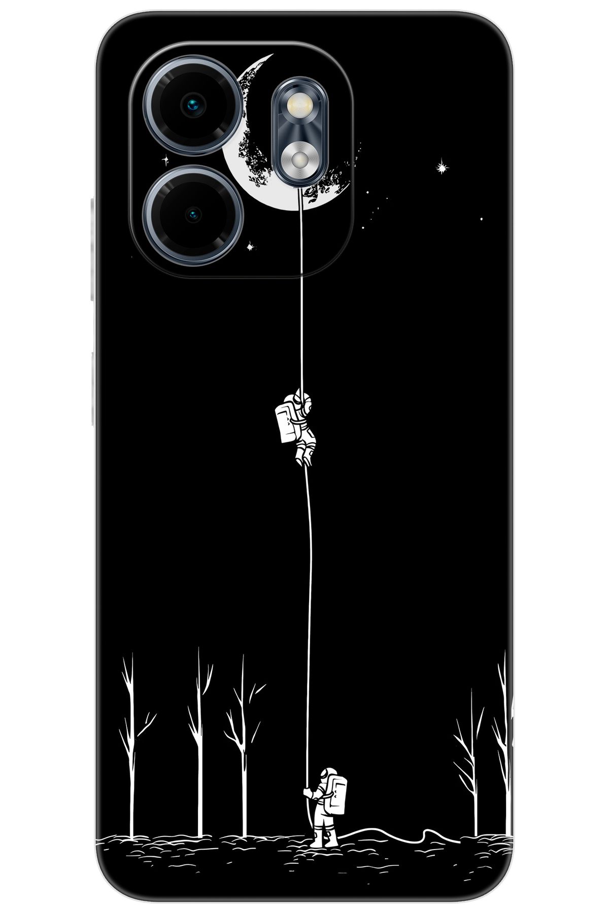 Ceppare iNfinix Smart 9 (X6532) Uyumlu Kılıf Desen Baskılı Silikon Astronot Serisi STK:1006 CP-qEBy6ET
