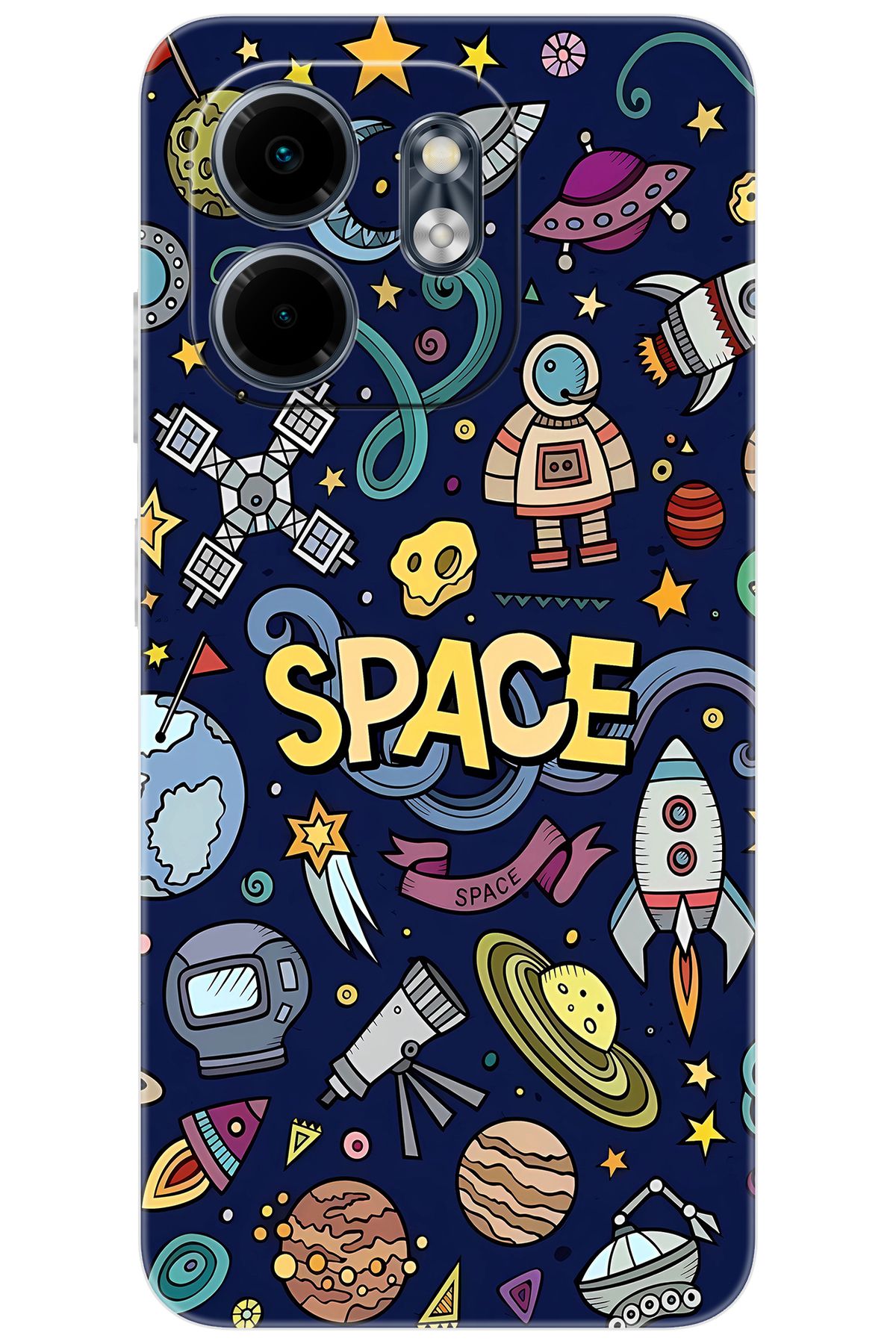 Ceppare iNfinix Smart 9 (X6532) Uyumlu Kılıf Desen Baskılı Silikon Space STK:623 CP-UvwRkaY