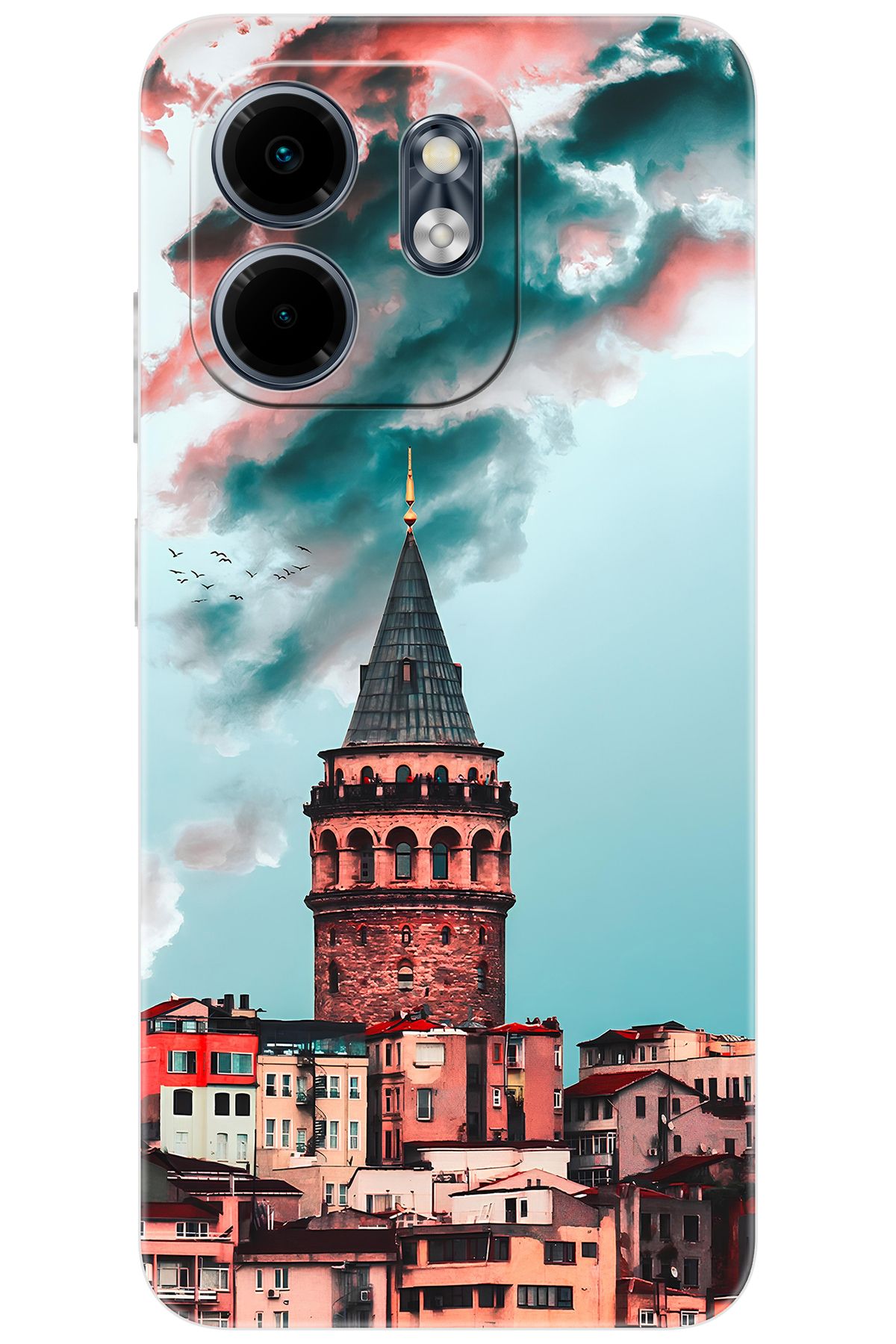 Ceppare iNfinix Smart 9 (X6532) Uyumlu Kılıf Desen Baskılı Silikon Galata Kulesi STK:688 CP-Zda96UT