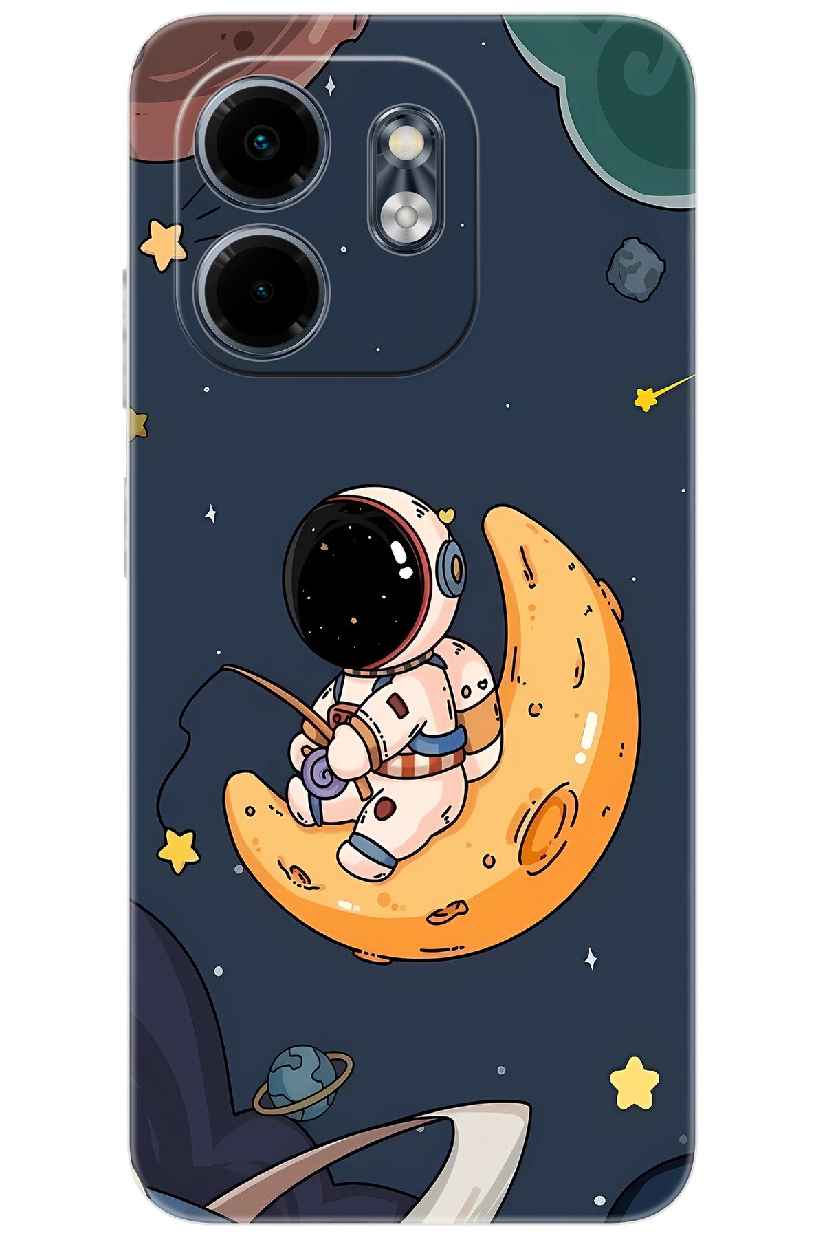 Ceppare iNfinix Smart 9 (X6532) Uyumlu Kılıf Desen Baskılı Silikon Astronot STK:698 CP-gMLvtGZ