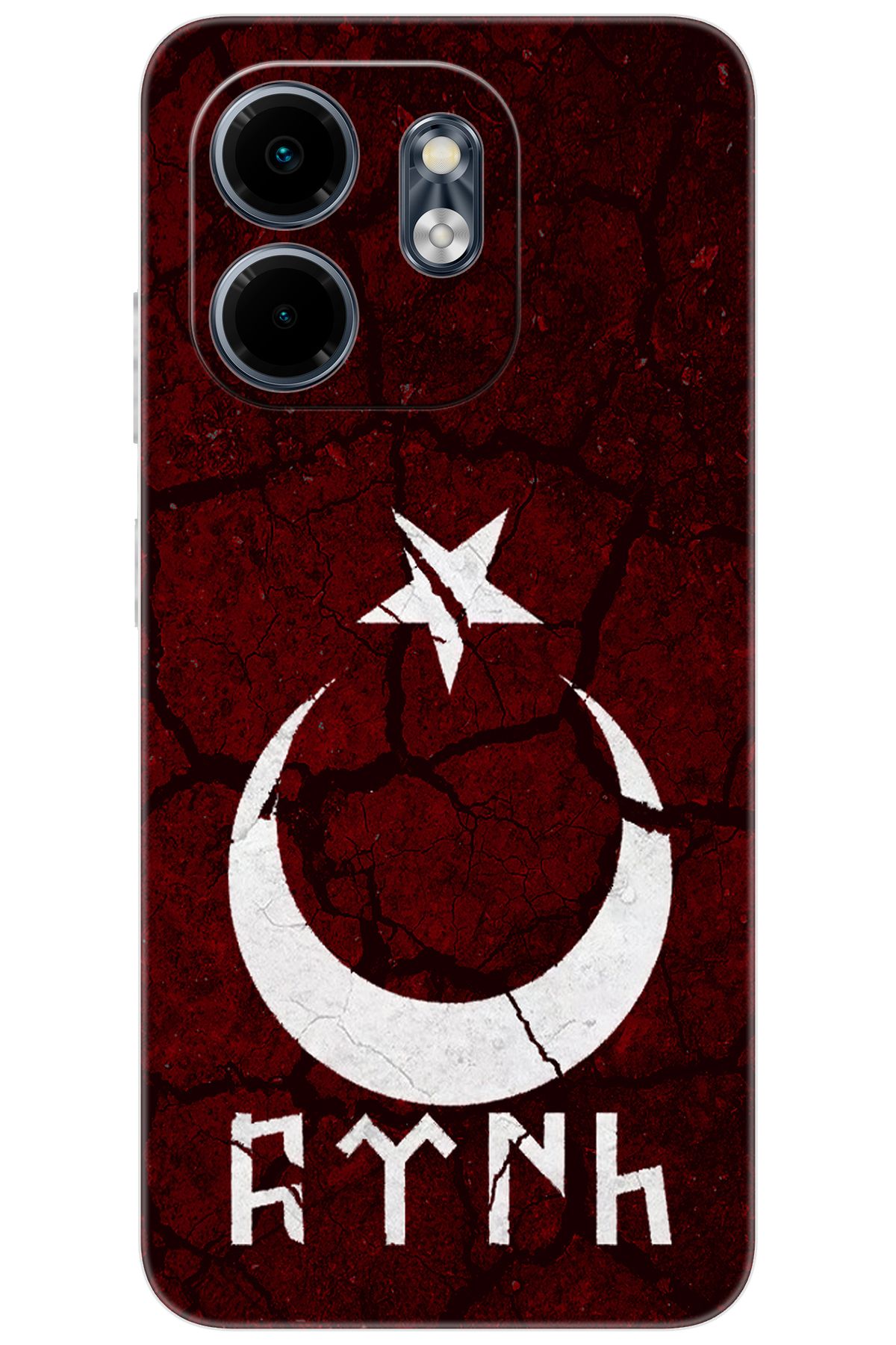 Ceppare iNfinix Smart 9 (X6532) Uyumlu Kılıf Desen Baskılı Silikon Göktürkçe Türk STK:386 CP-AEMZ0I5