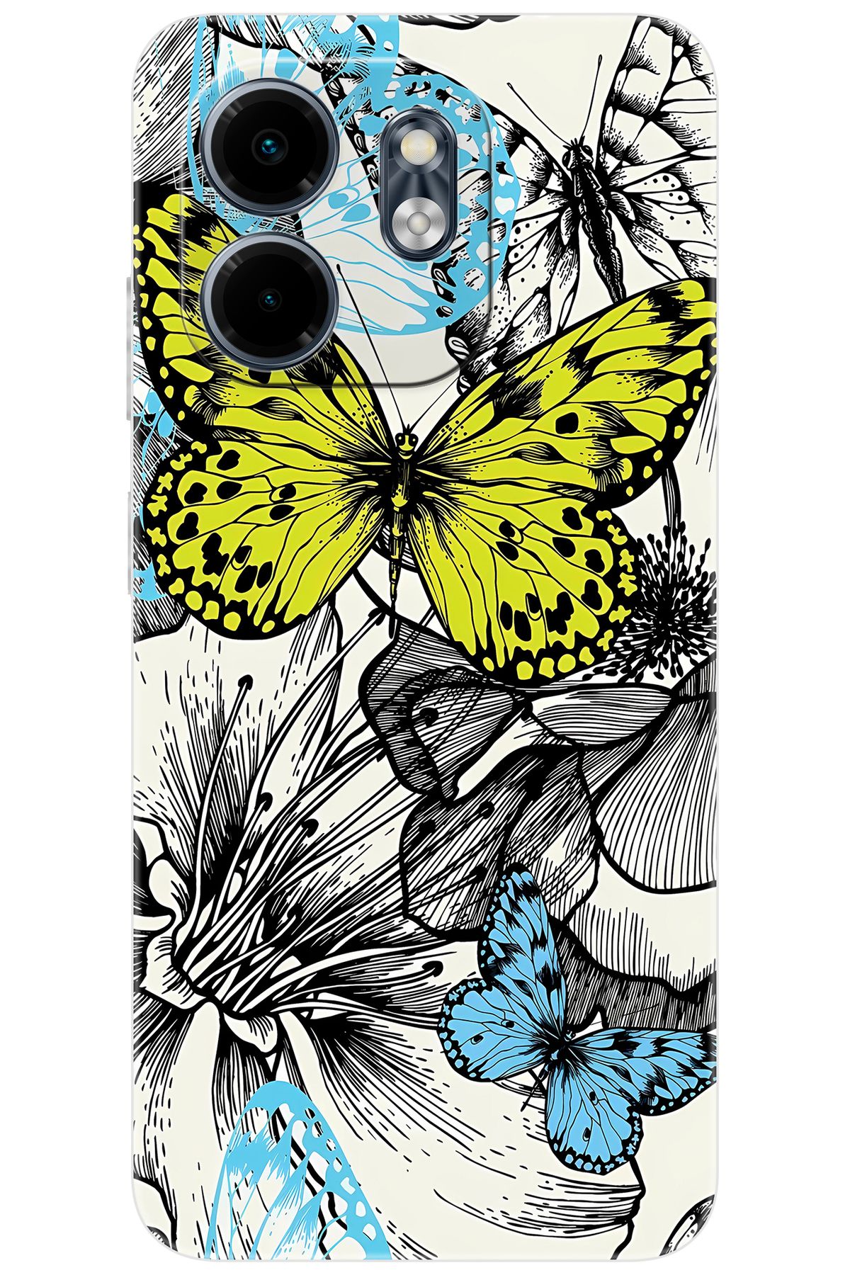 Ceppare iNfinix Smart 9 (X6532) Uyumlu Kılıf Desen Baskılı Silikon Kelebek STK:647 CP-wLw4XCD
