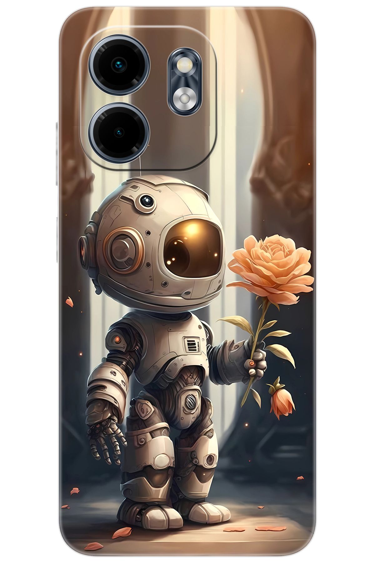 Ceppare iNfinix Smart 9 (X6532) Uyumlu Kılıf Desen Baskılı Silikon Astronot STK:620 CP-O0hEsiw