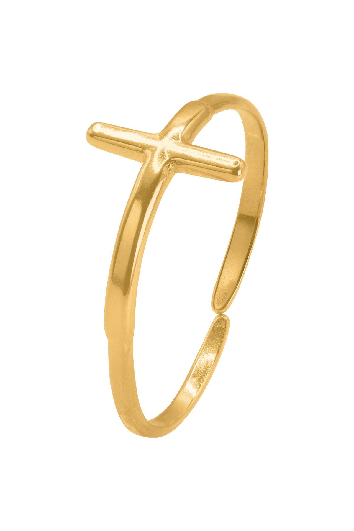 Heideman Ring Mit Kreuz Mania Goldfarben Modisch für Damen - One Size