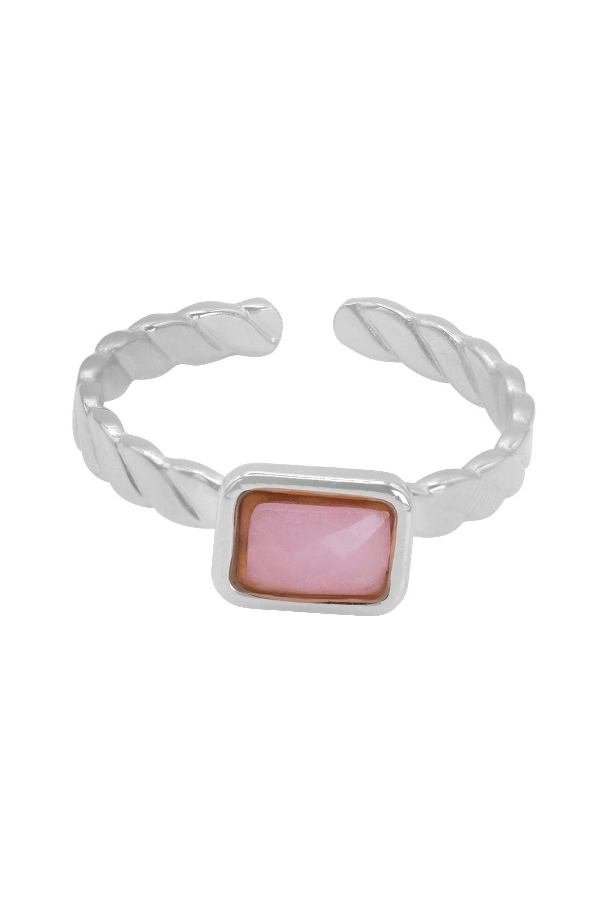 Heideman-Ring mit fliederfarbenden Stein Damen Nomin silberfarben modisch 3