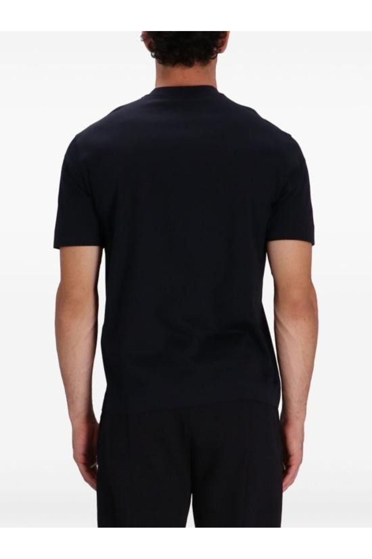 Emporio Armani-Men's Regular Fit Round Neck Cotton Short Sleeve Navy Blue T-Shirt Em 000943   Af10762-Fb232 2