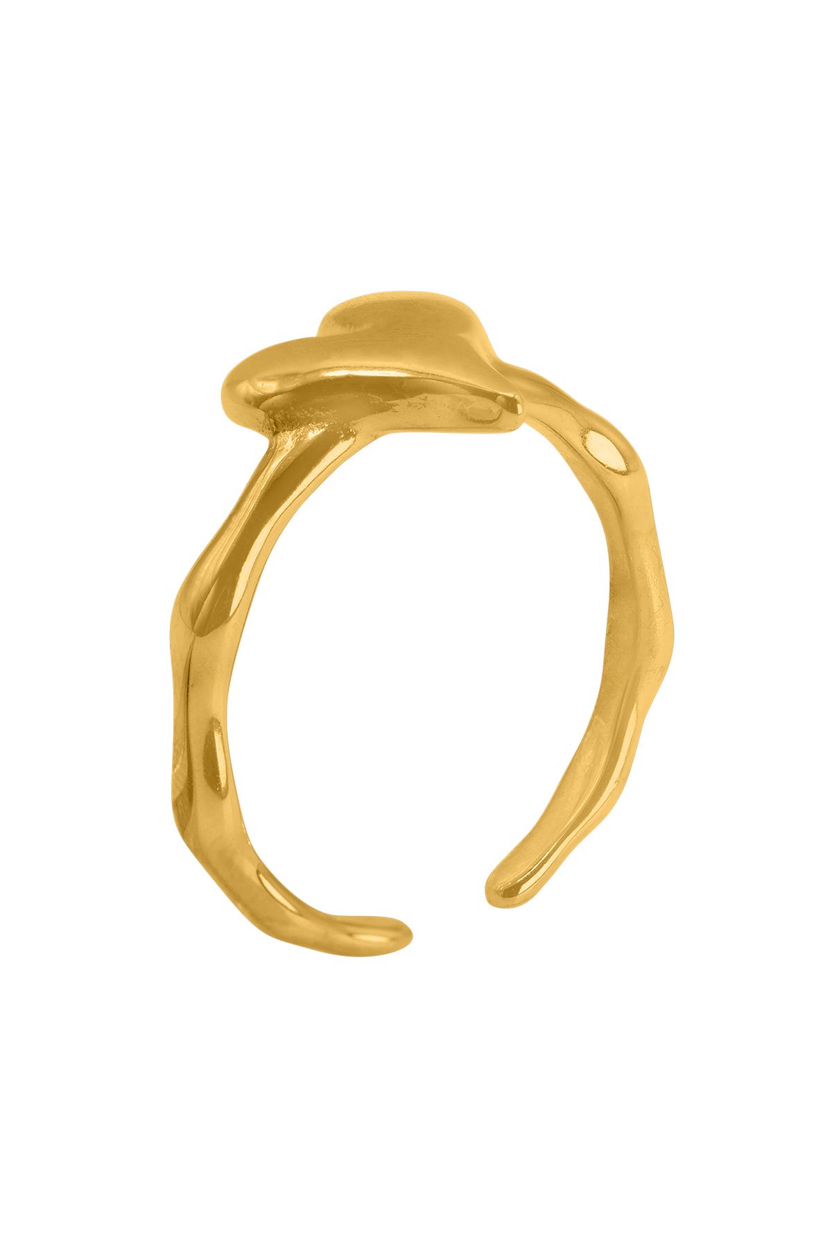 Heideman Ring Mit Herz Junia Goldfarben Modisch für Damen - One Size