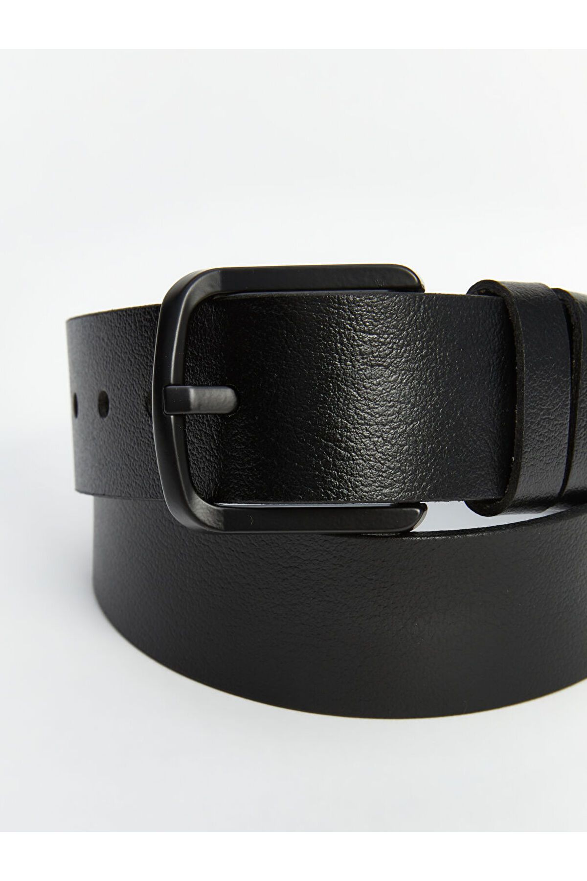 LC Waikiki-Black Genuine Leather Men's Belt 4