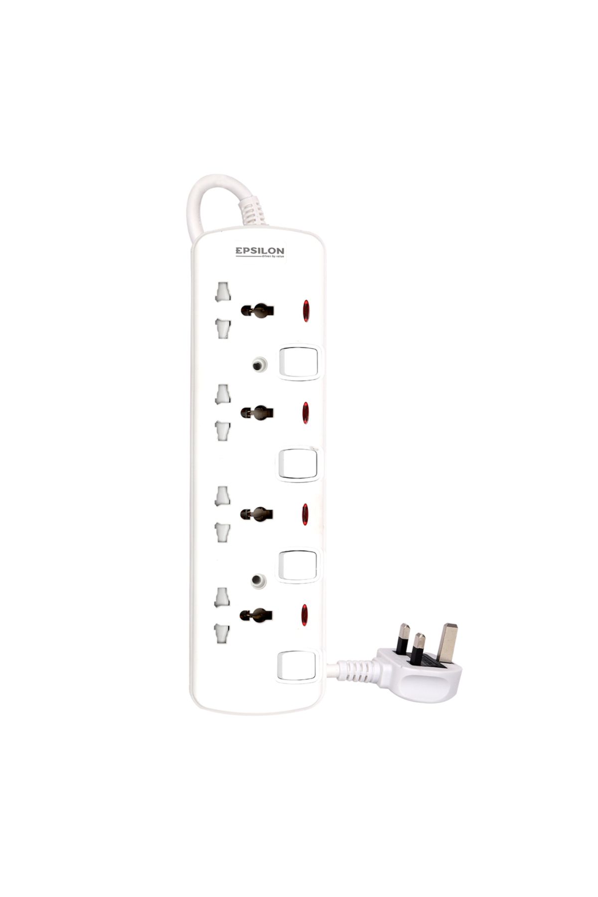 KRYPTON-Epsilon 4 Way Extension Socket with Individual Switches- ES1100|3 M Cord, |Two-Year Warranty 1