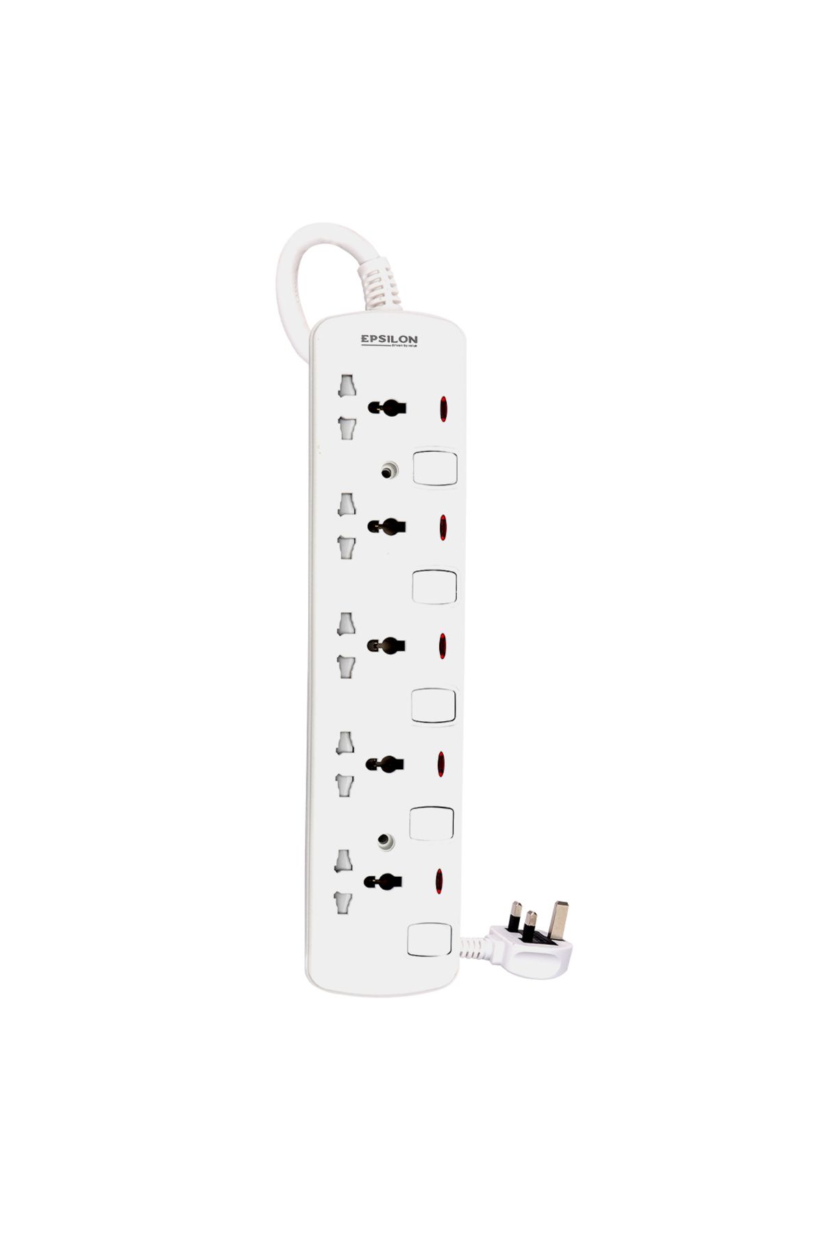 KRYPTON-Epsilon 5 Way Extension Socket with Individual Switches- ES1106| 5 M Cord, 2 -Year Warranty 2