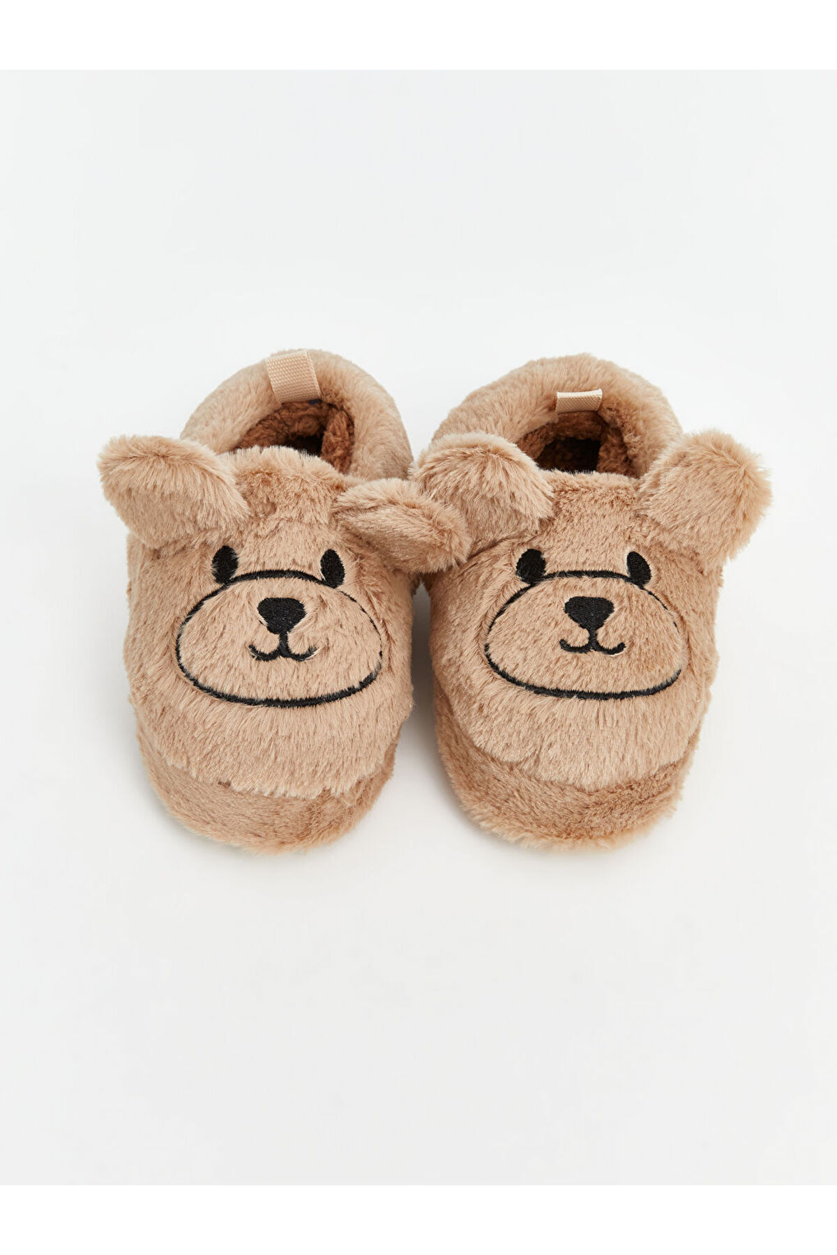 LC Waikiki-Lcw Steps Beige Teddy Bear Figured Plush Boy's Slippers 3