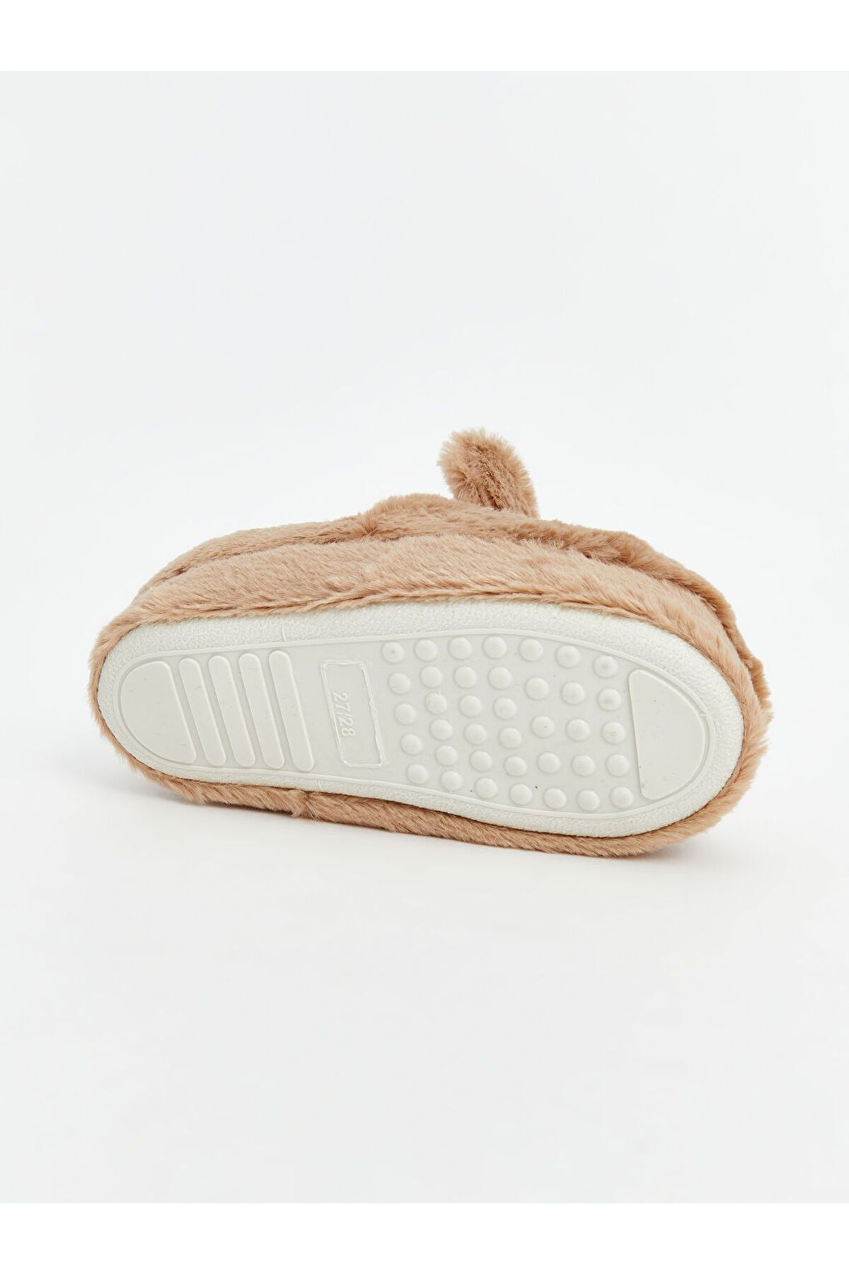 LC Waikiki-Lcw Steps Beige Teddy Bear Figured Plush Boy's Slippers 4