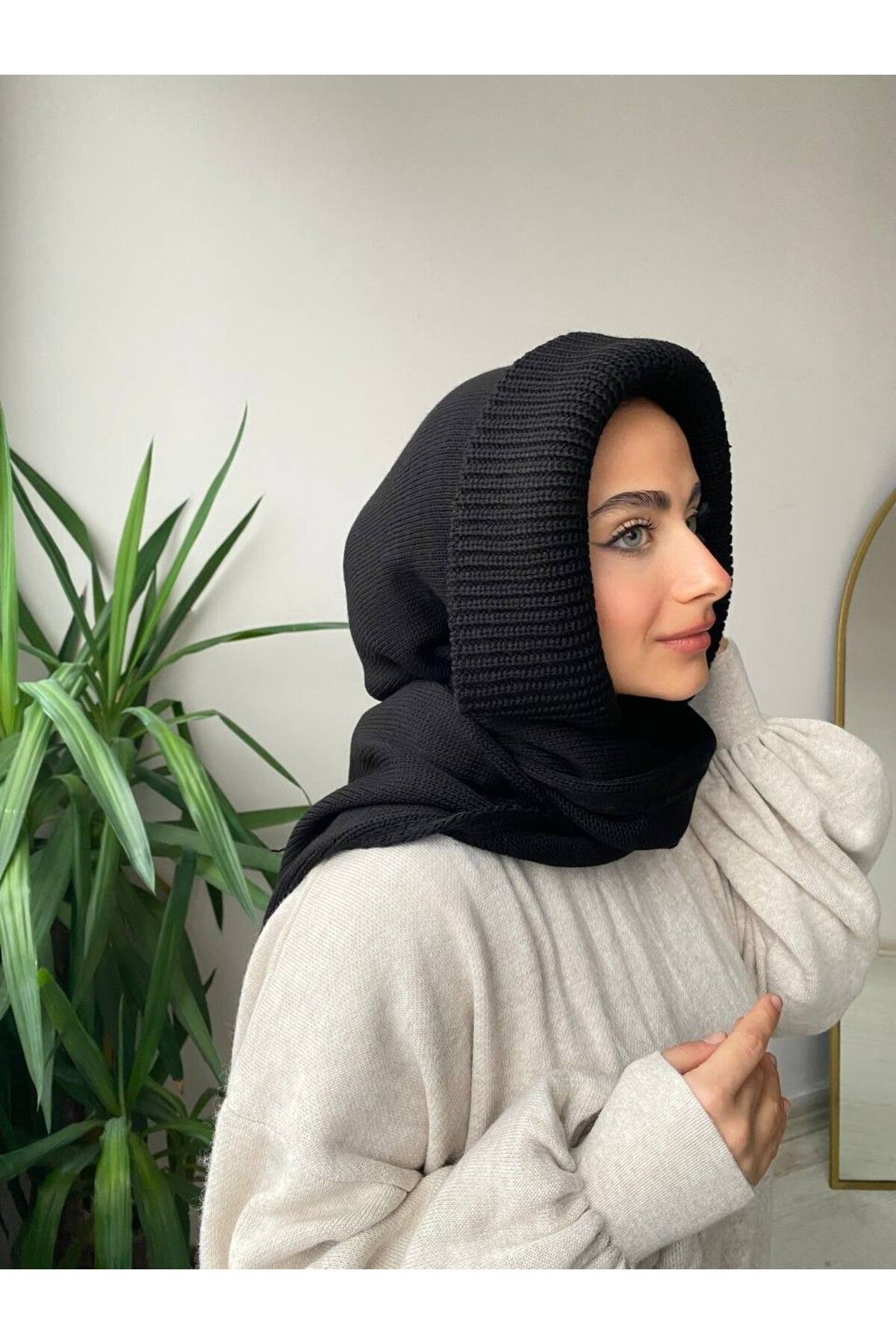 lurex moda Balaklava Cu Legături Femeie - Standard
