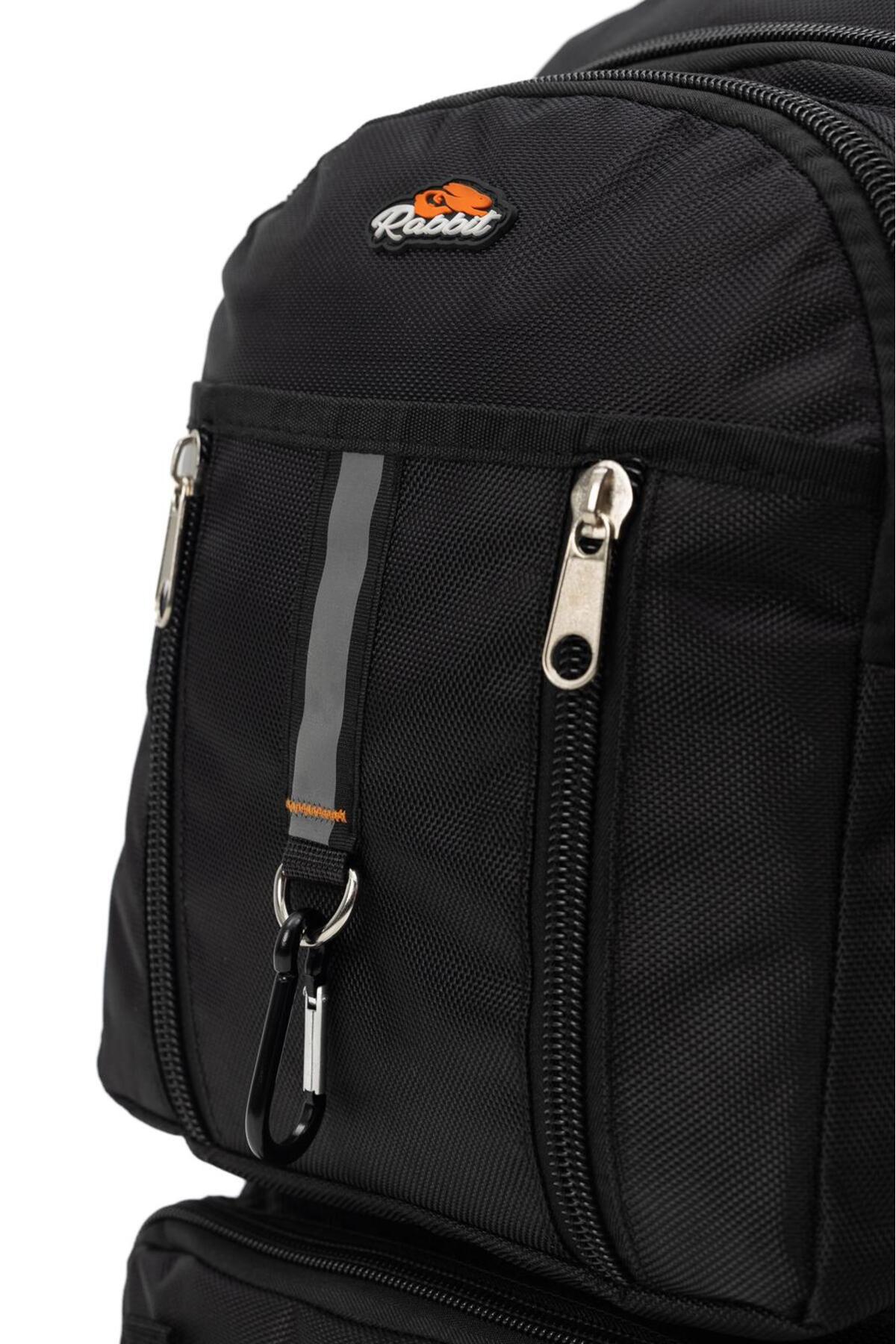 Çanta Trend  Dağcı 60 Litre Outdoor Spor Kamp Çanta Suluk Gözlü Sıyah - Görsel 3