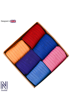 Norfolk COMET N-Twist Teknolojili Bambu-Pamuk Bükümlü Günlük Çorap - 6 Çift -...