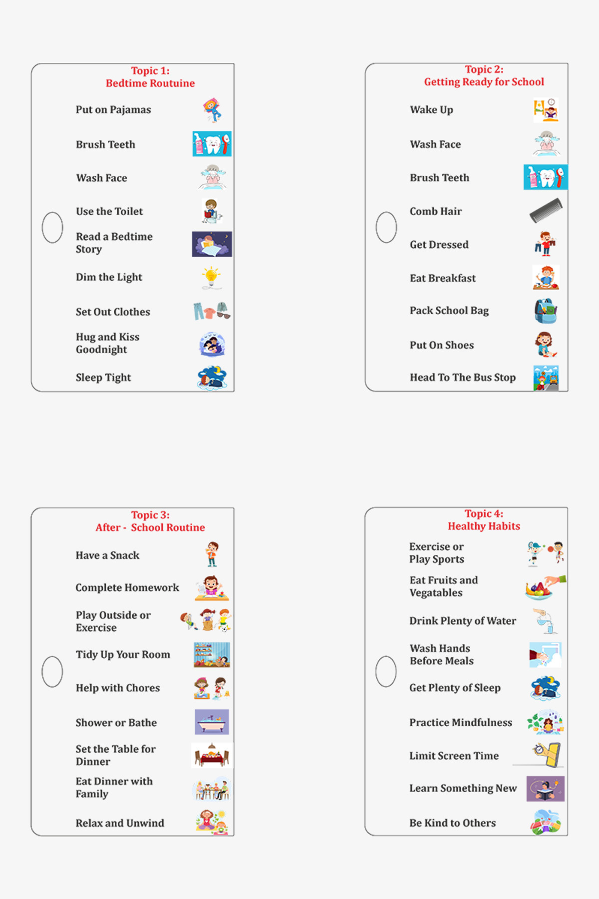 gift plus İngilizce Ahşap Kontrol Yapılacaklar Listesi 11 Farklı Görev Kartı fotoğrafı 2 (önizleme)