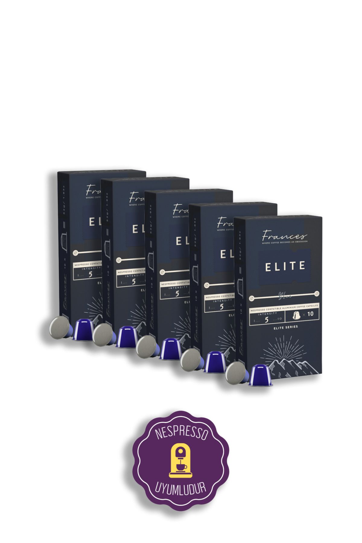 FRANCES Elite Blue Nespresso Uyumlu Kapsül Kahve 5’li Paket 5x10