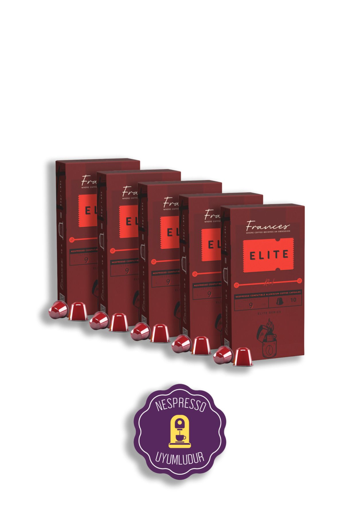 FRANCES Elite Red Nespresso Uyumlu Kapsül Kahve 5’li Paket 5x10