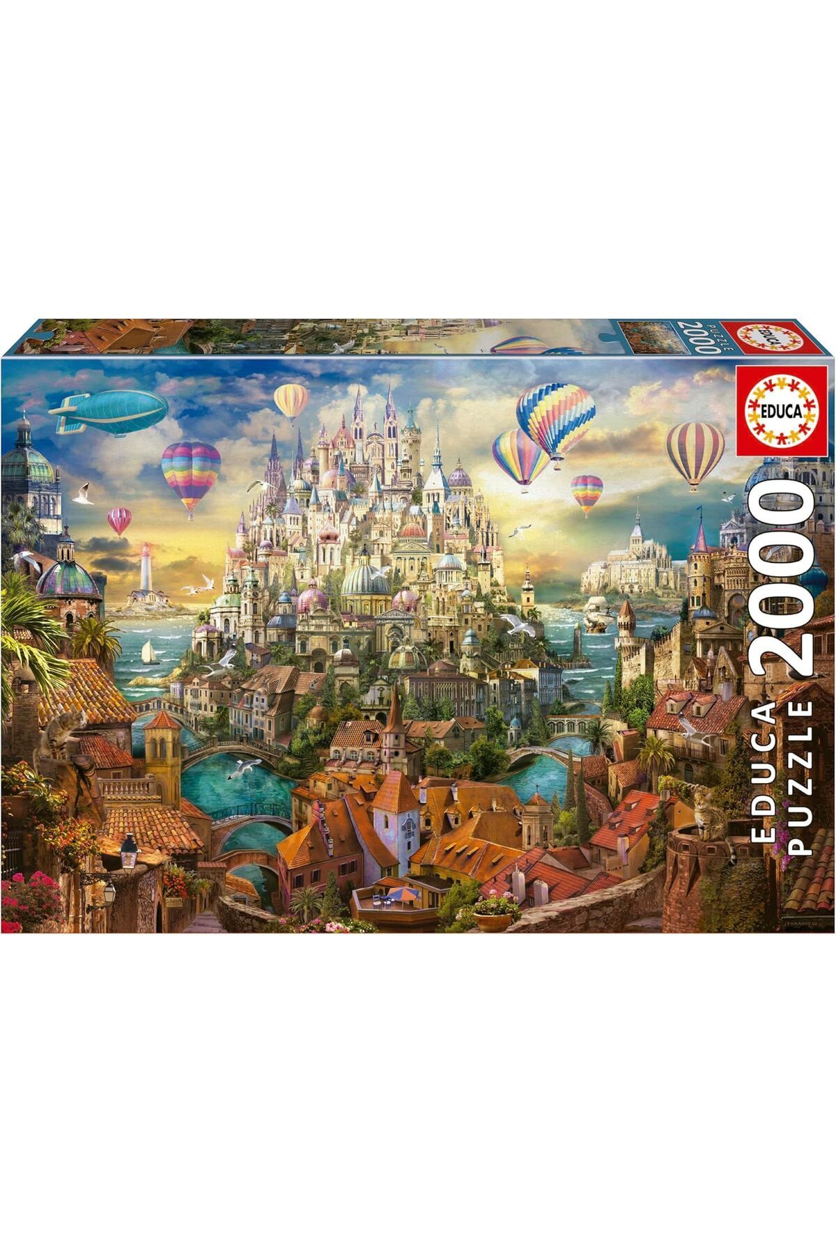پازل ۲۰۰۰ تکه Educa مدل رُیای شهر | Dream Town - ساخت اسپانیا Educa Puzzle