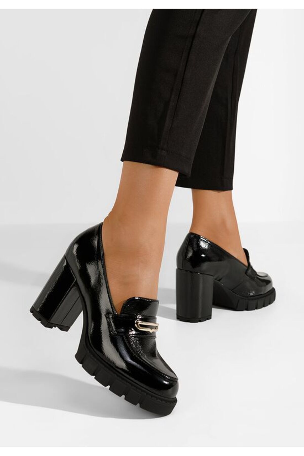 B T Shoes Mocasini Cu Toc Eliska V3 Negri Femeie - 40