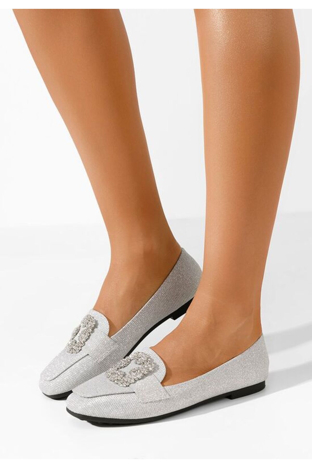 B T Shoes Mocasini Dama Eleganti Mysha Argintii Femeie - 38