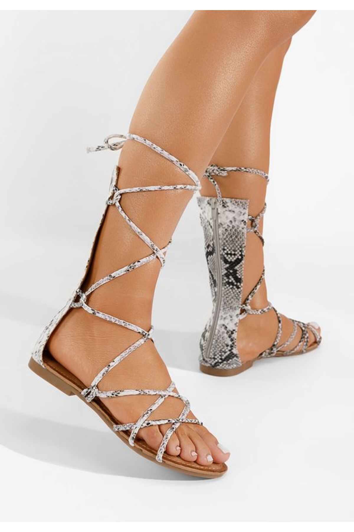 B T Shoes Sandale Gladiator Judia Animal Print Femeie - 38