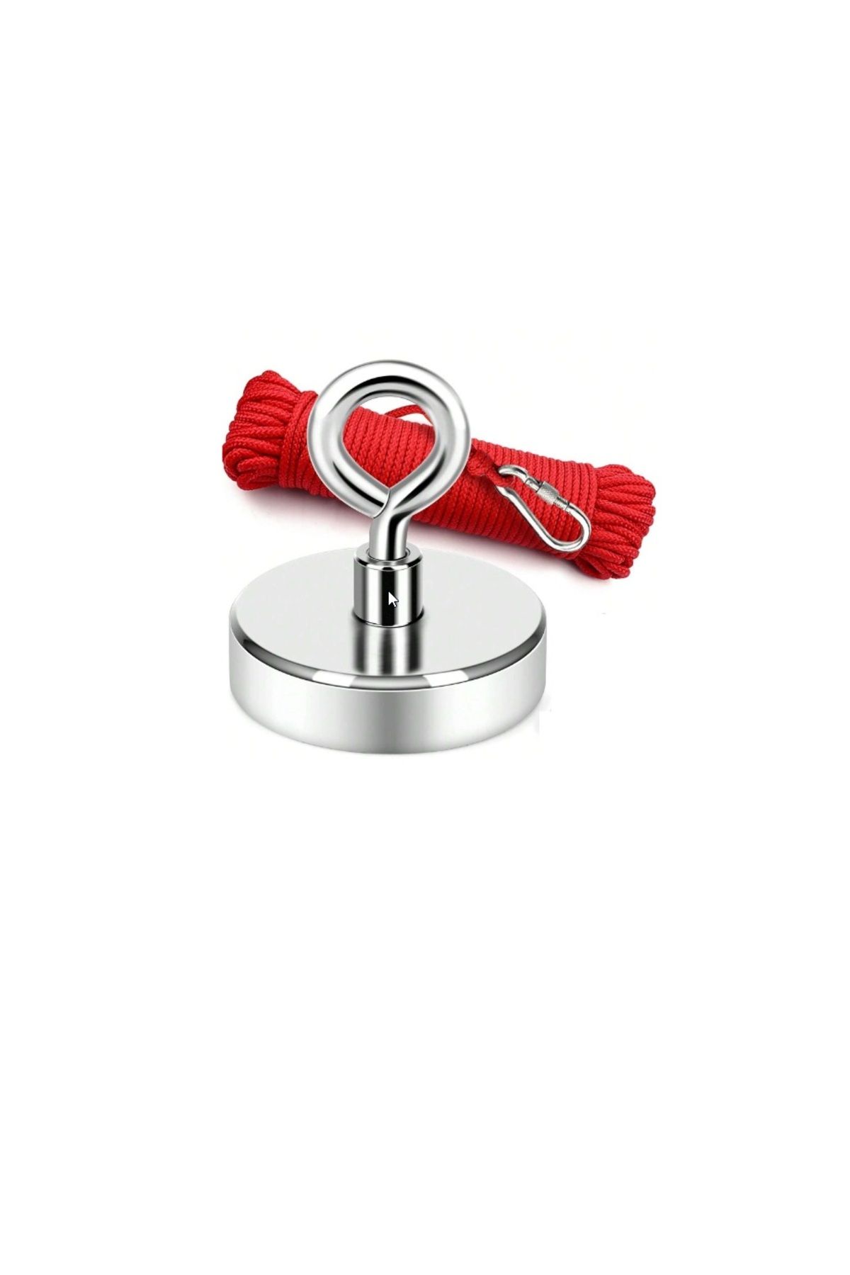silk-Powerful Neodymium Magnet Set 500lb(227 kg) magnet 6cm diameter with braided rope with hanging hook 1