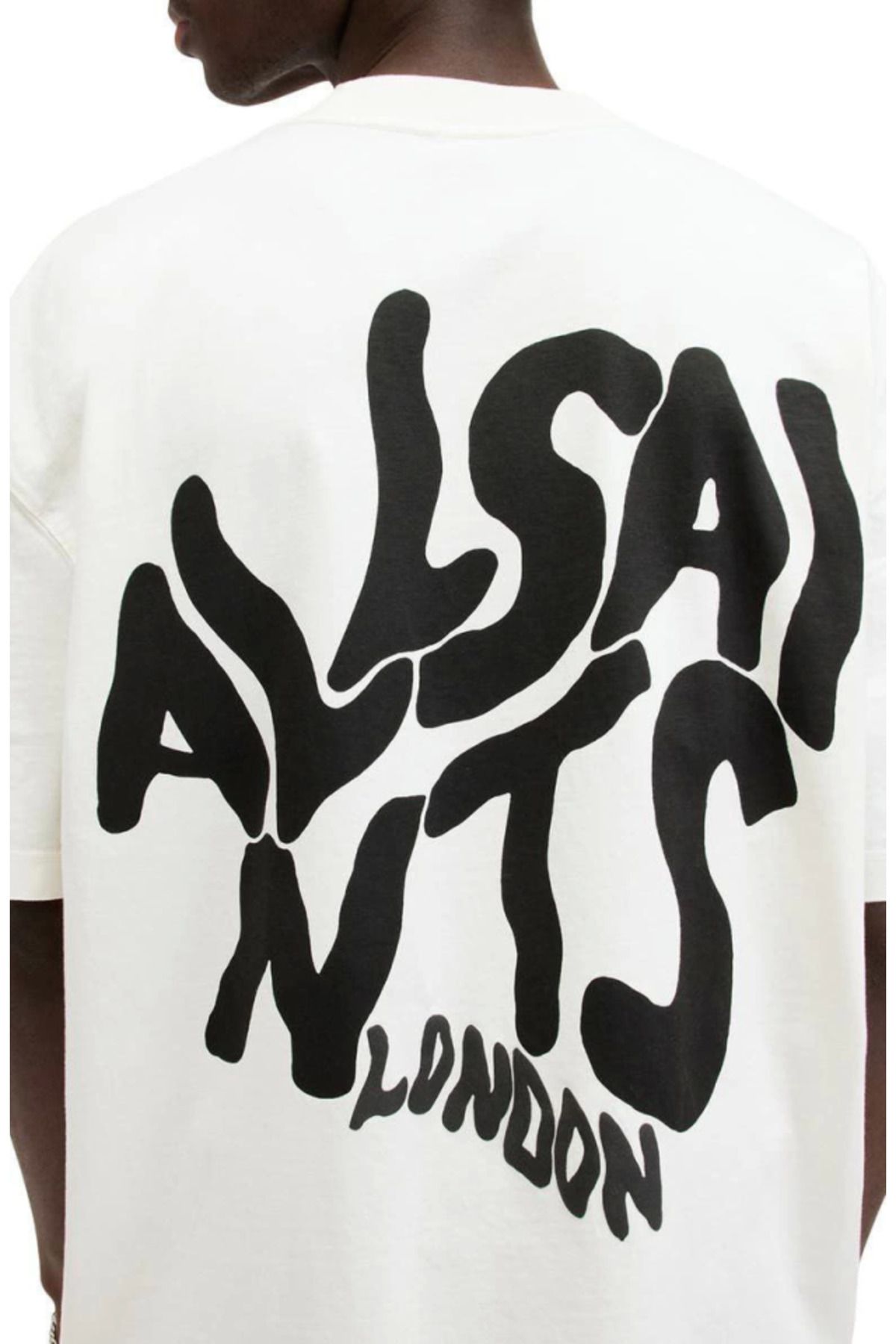 Albayrak Erkek Baskılı Oversize T-shirt - Beyaz