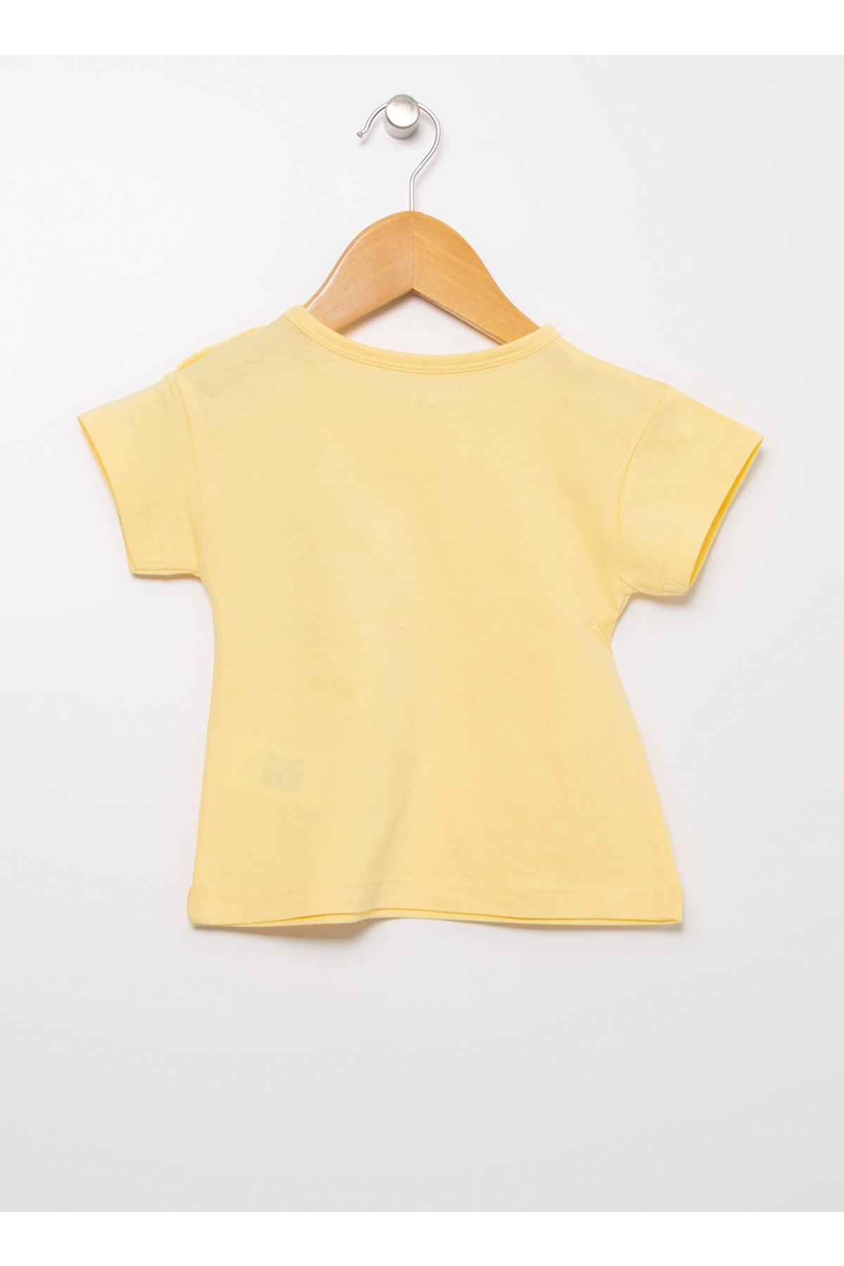 Mammaramma 21hg-11 Bisiklet Yaka Sarı Standart Kalıp Bebek T-shirt fotoğrafı 2 (önizleme)