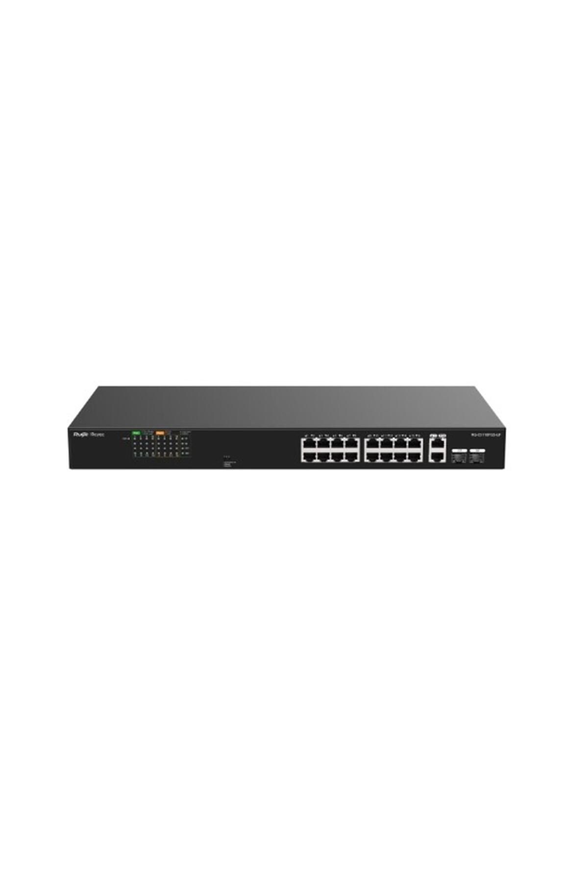 Vobotek Teknoloji Ruijie-Reyee RG-ES118FGS-LP 16 Port POE+ 2 Port 10-100-1000 Mbps + 2 Port SFP 120W