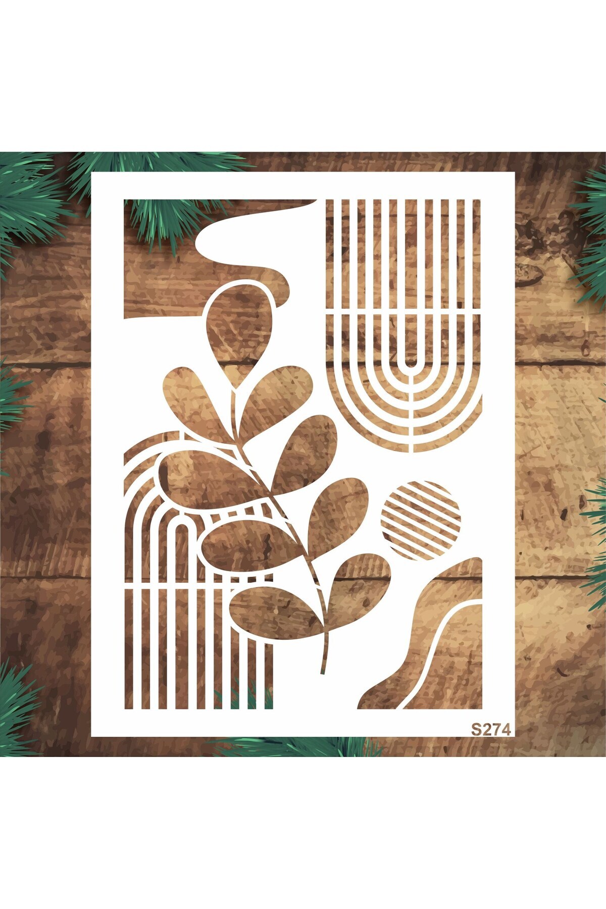 STENCİLTASARIM Stencil Tasarım S274 Bohem Soyut Desen- Dekoratif Duvar, Eşya,kumaş,fayans Boyama Şablonları