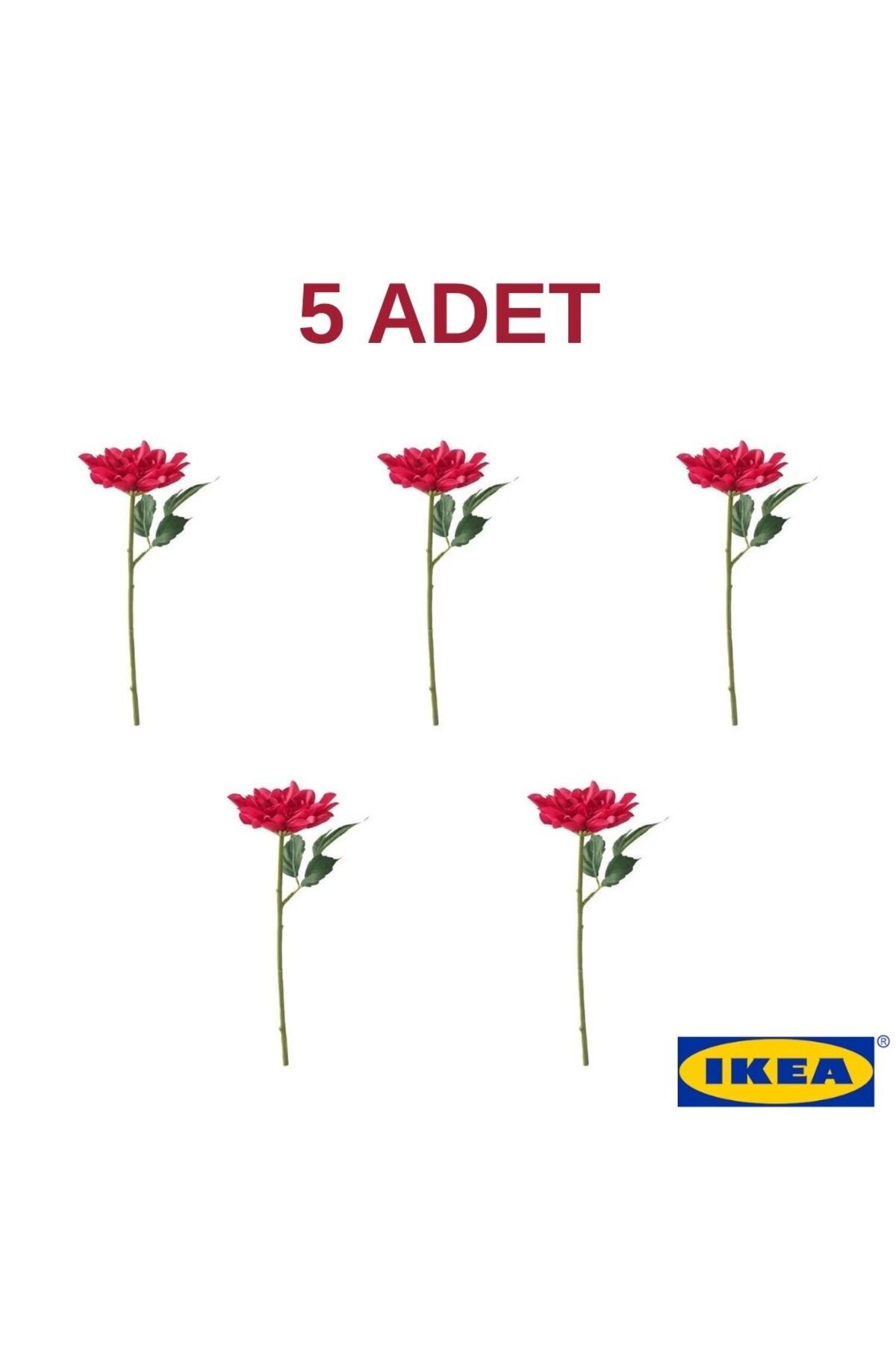 IKEA SMYCKA yapay çiçek, 30 cm, Gül, iç/dış mekan, yapay bitki, 5 ADET