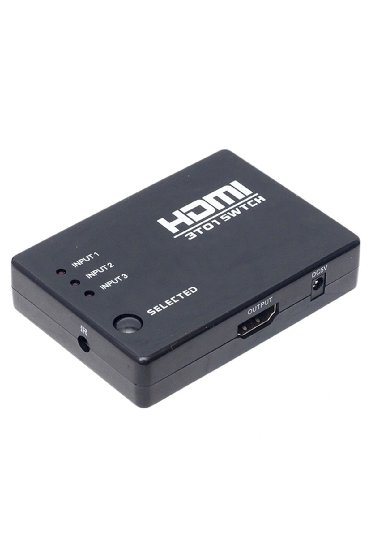 shopwave 3 GİRİŞ 1 ÇIKIŞ HDMI SWITCHER TOPLAYICI KUMANDALI ADAPTÖRSÜZ (5047)