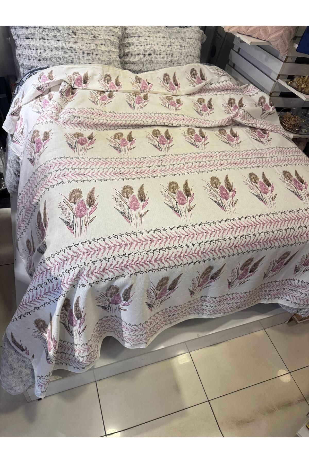 ŞENER HOME-Pink Pattern Printed Ekin 150X240 cm Single Single Pike 2