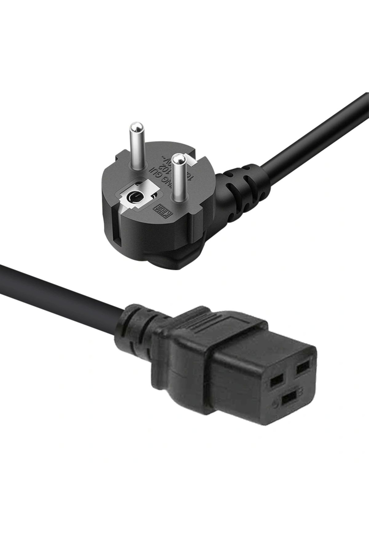 shopwave DİKDÖRTGEN GİRİŞLİ 1.8 METRE C19 POWER KABLO (5047)